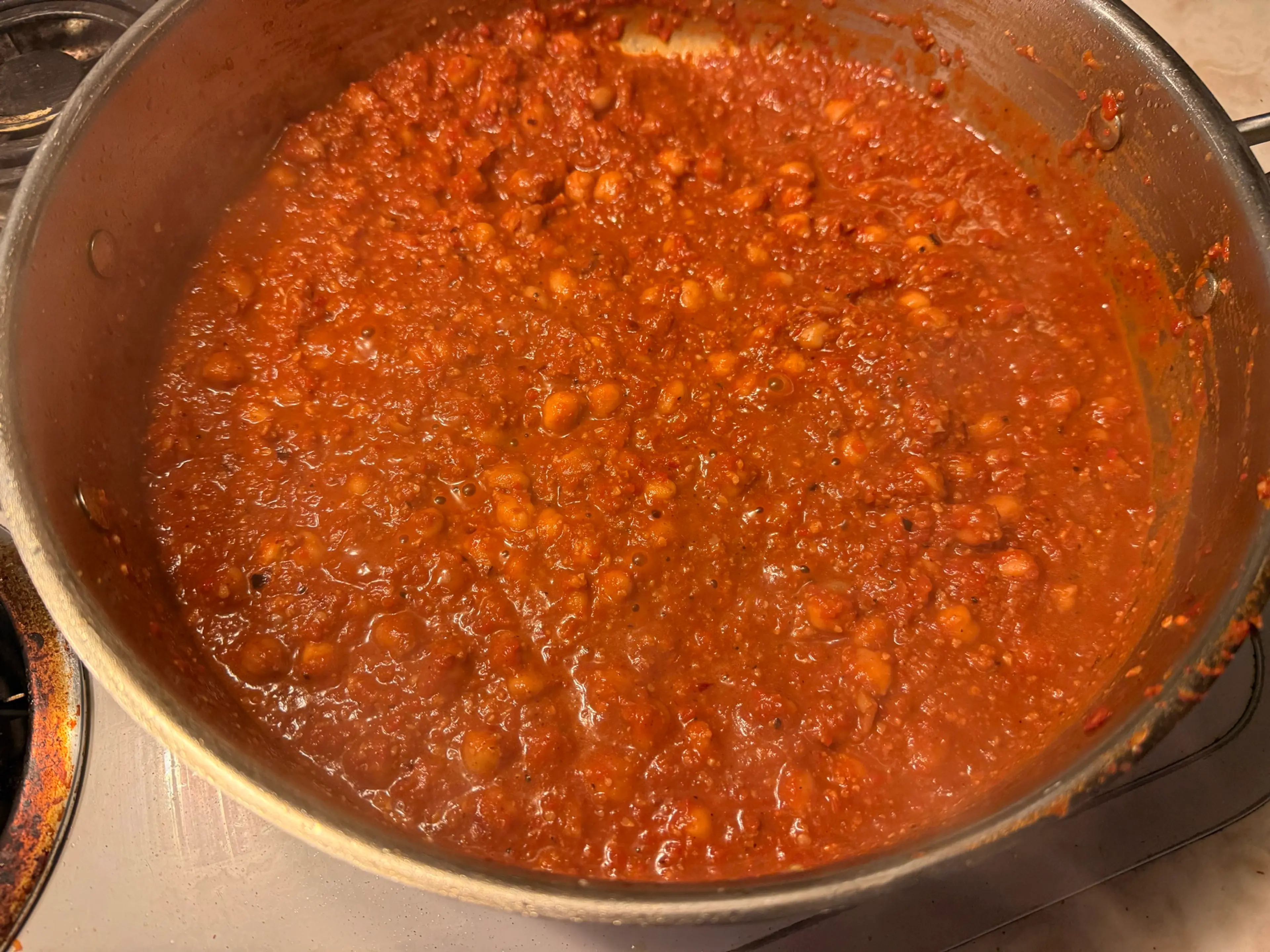 Muhammara Chickpea Skillet