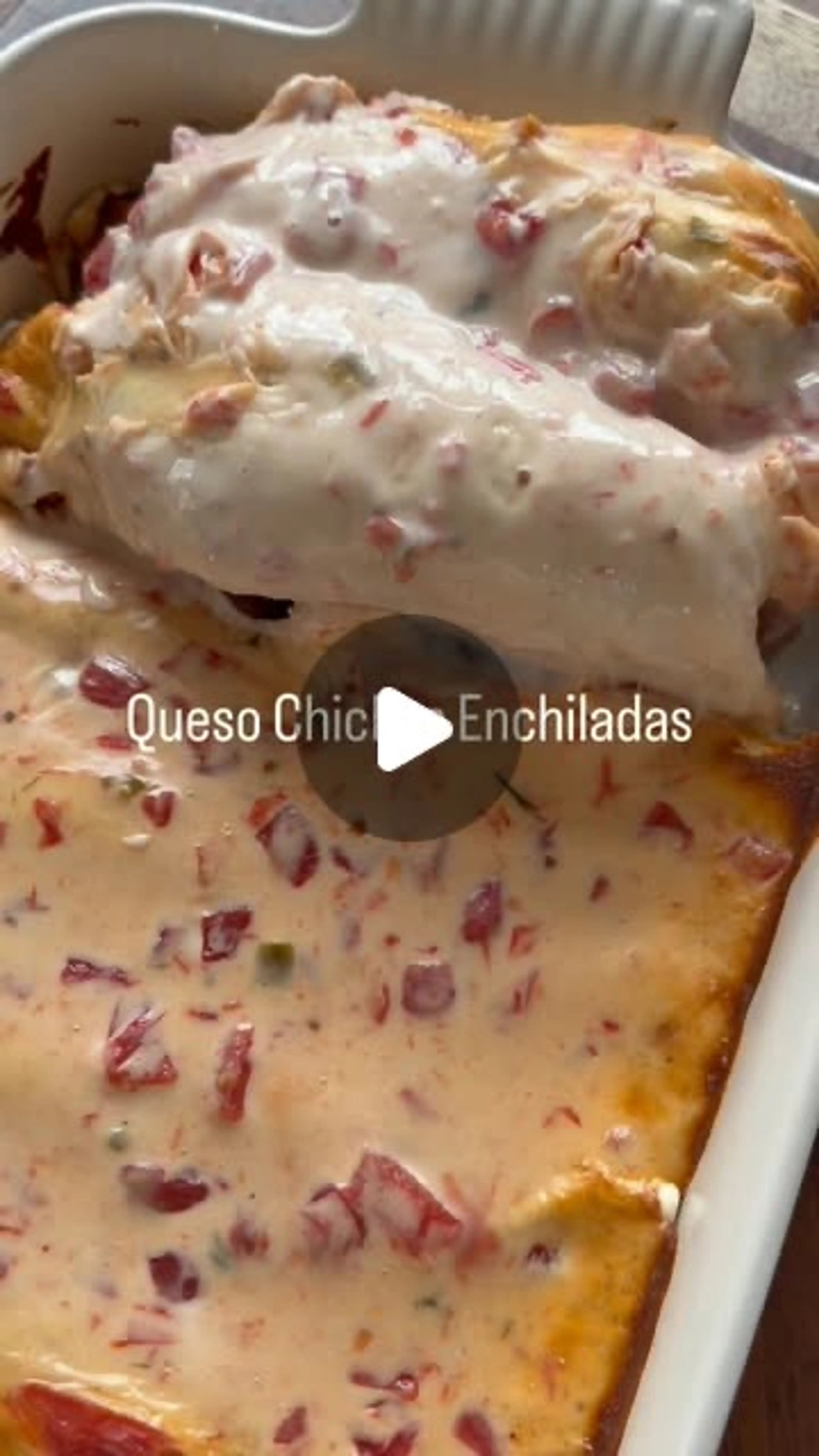 Queso Chicken Enchiladas