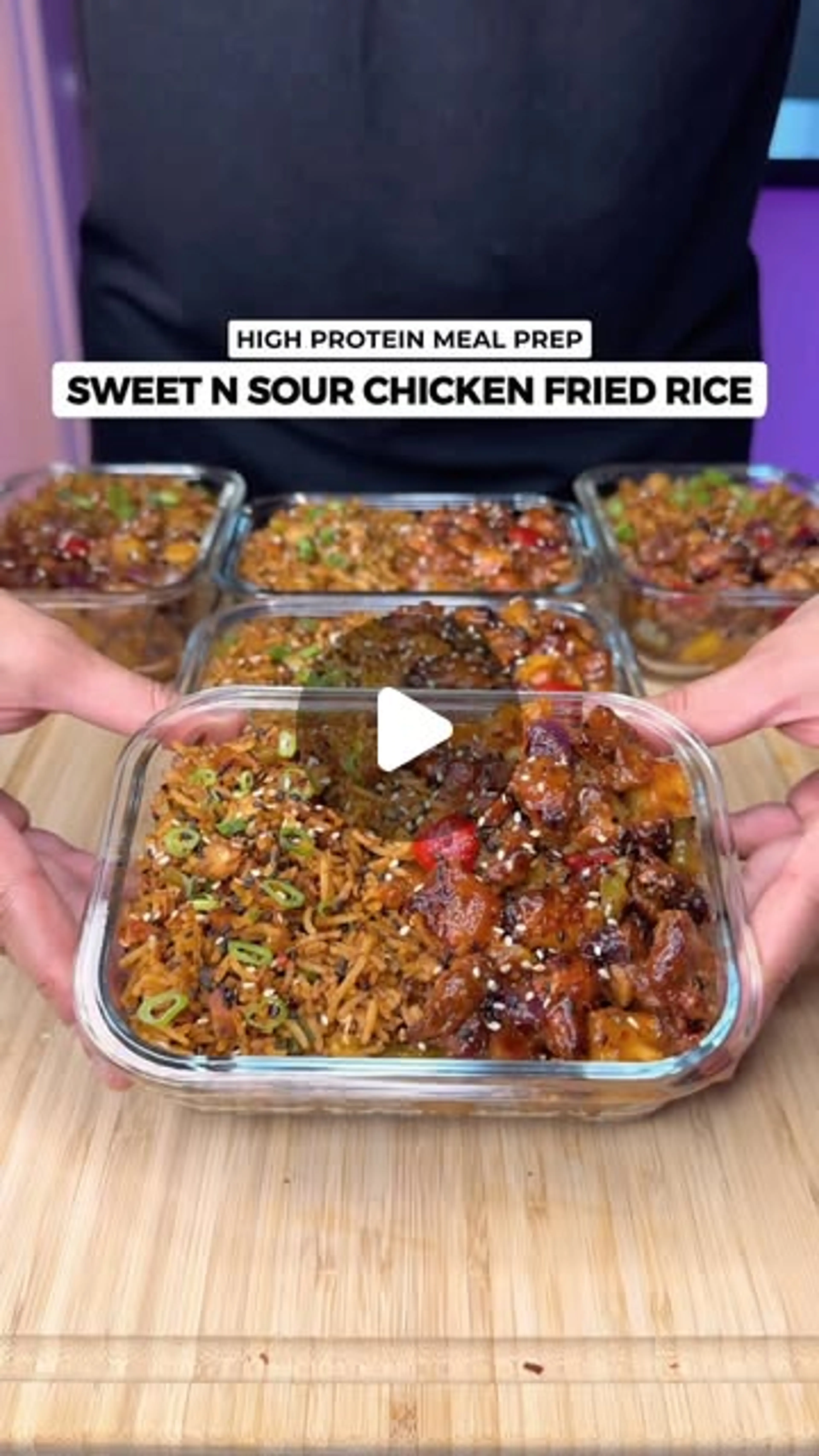 High Protein Sweet & Sour Chicken Fried Rice