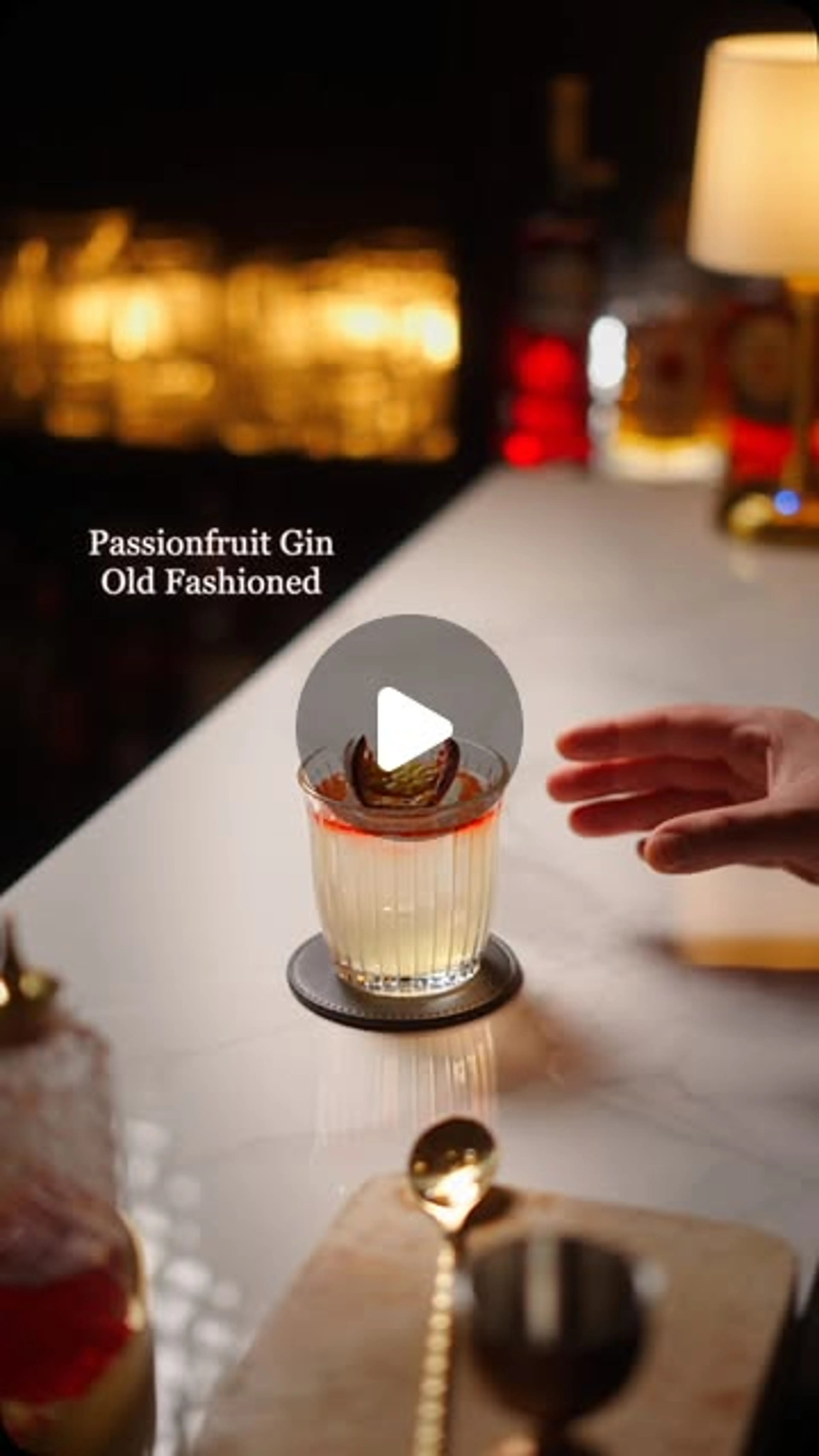 Passionfruit Gin Old Fashioned