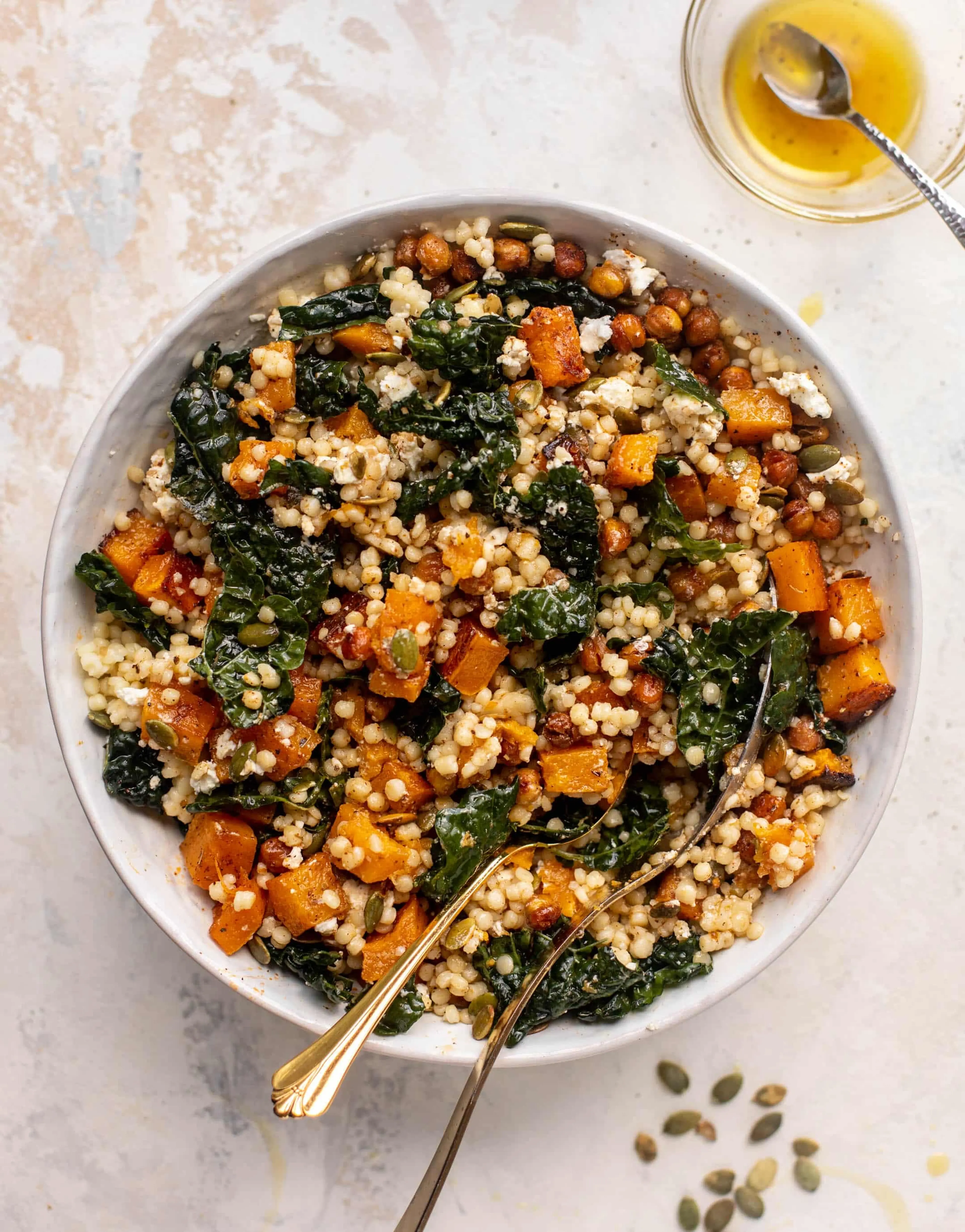 Butternut Squash Couscous Bowls with Maple Vinaigrette