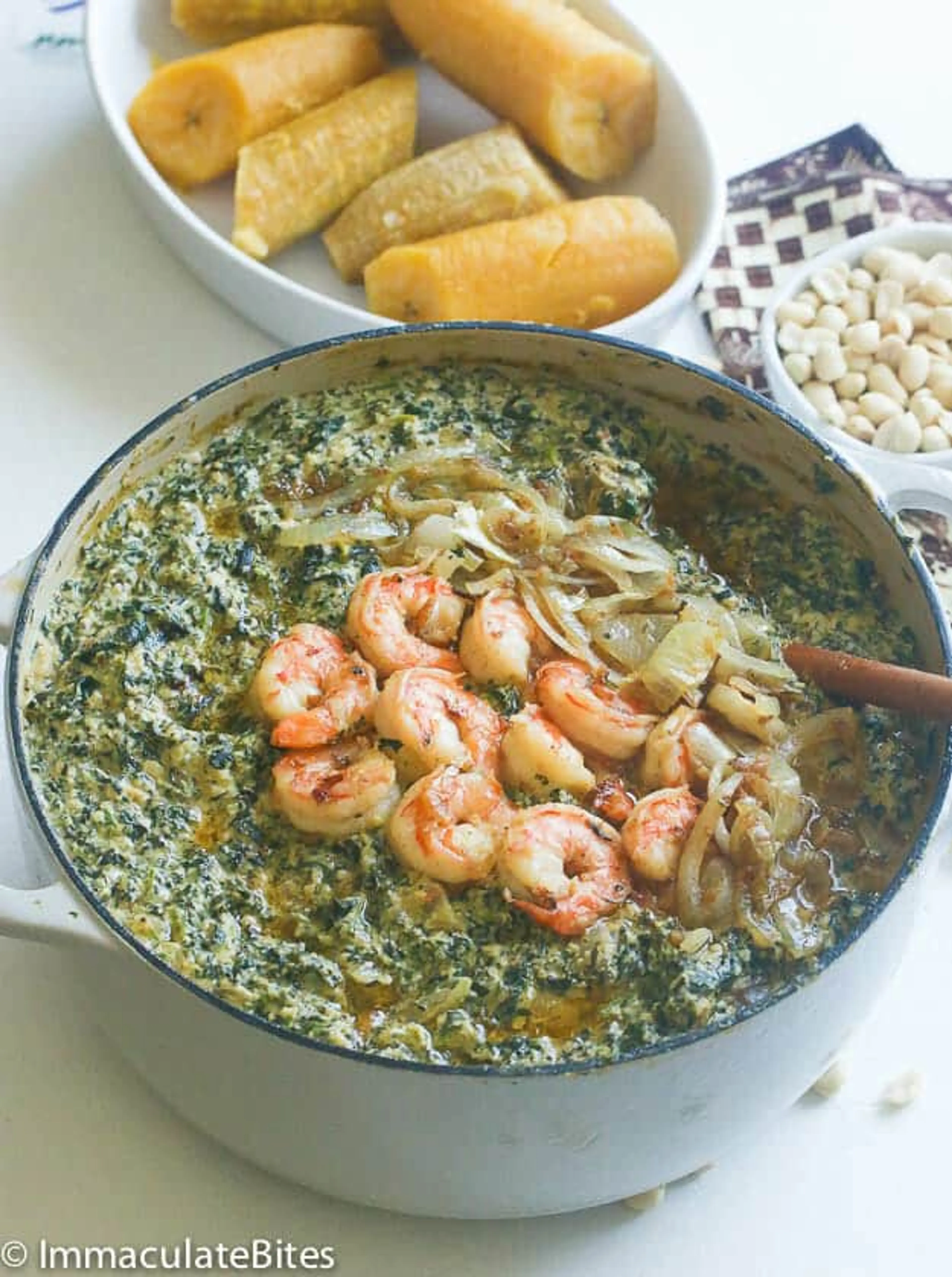 Ndole ( Spinach/ Bitterleaves and Peanut Soup)