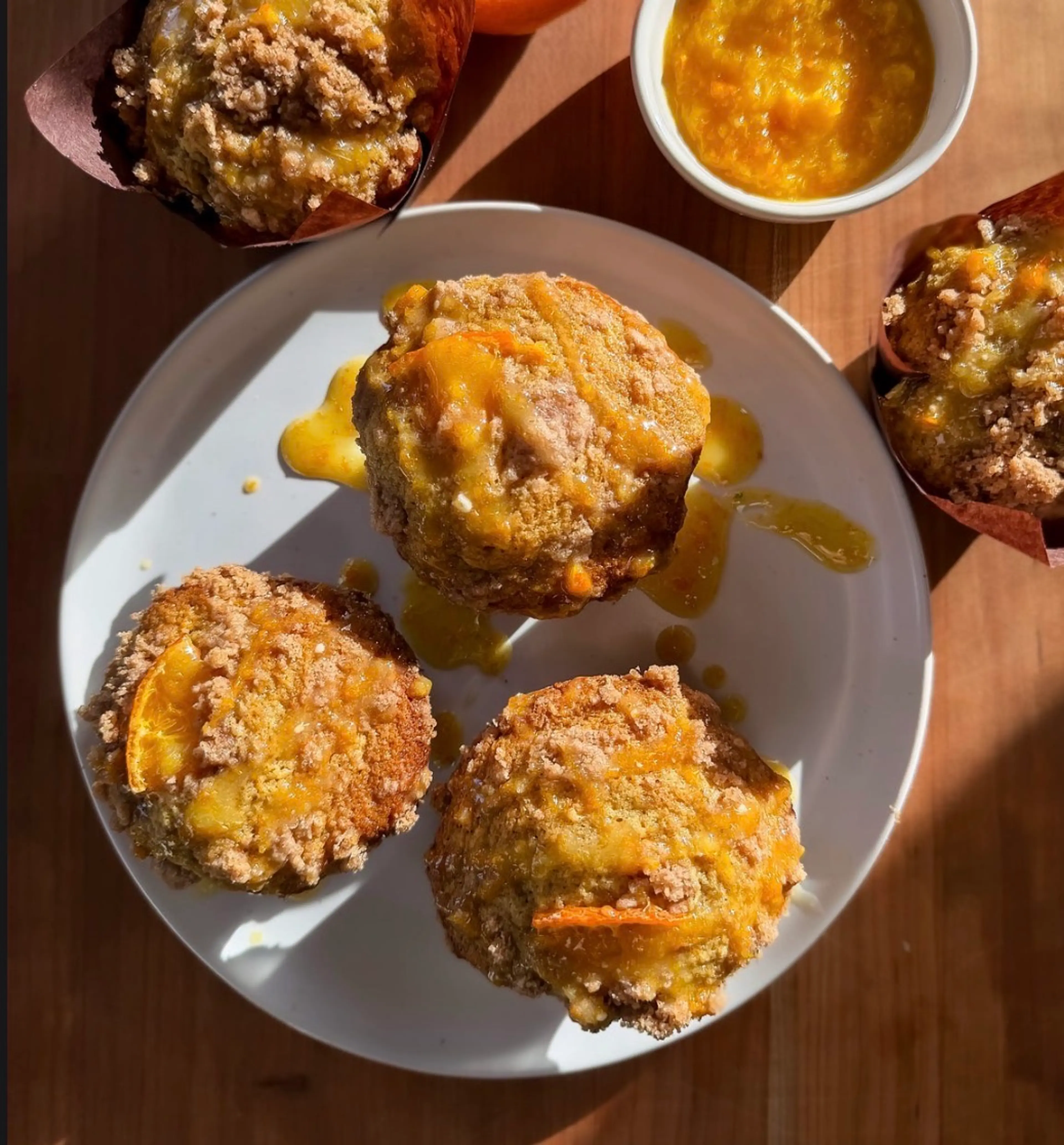 Orange and Clove Crumble Muffins