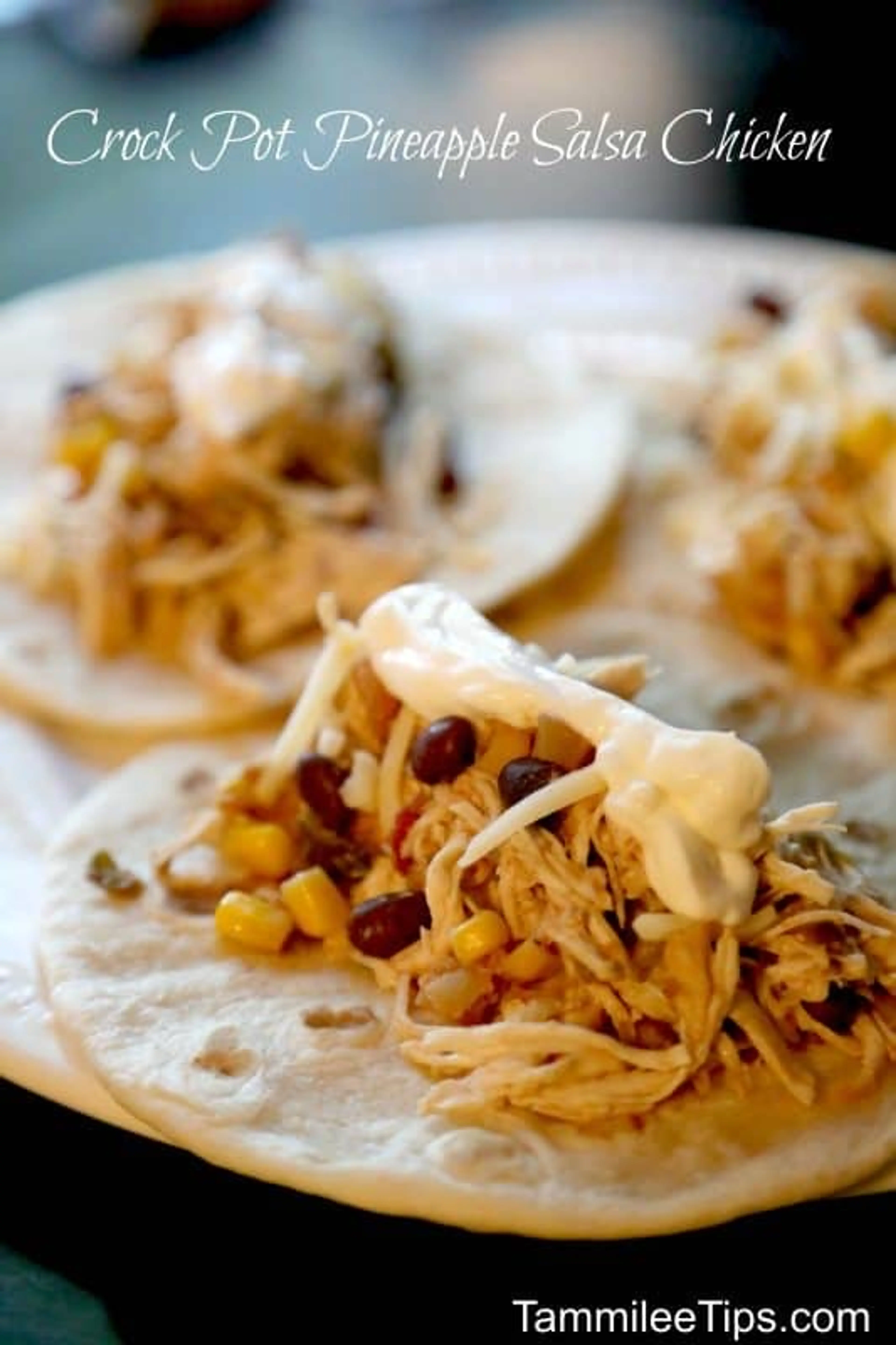 Crockpot Pineapple Salsa Chicken Tacos Recipe