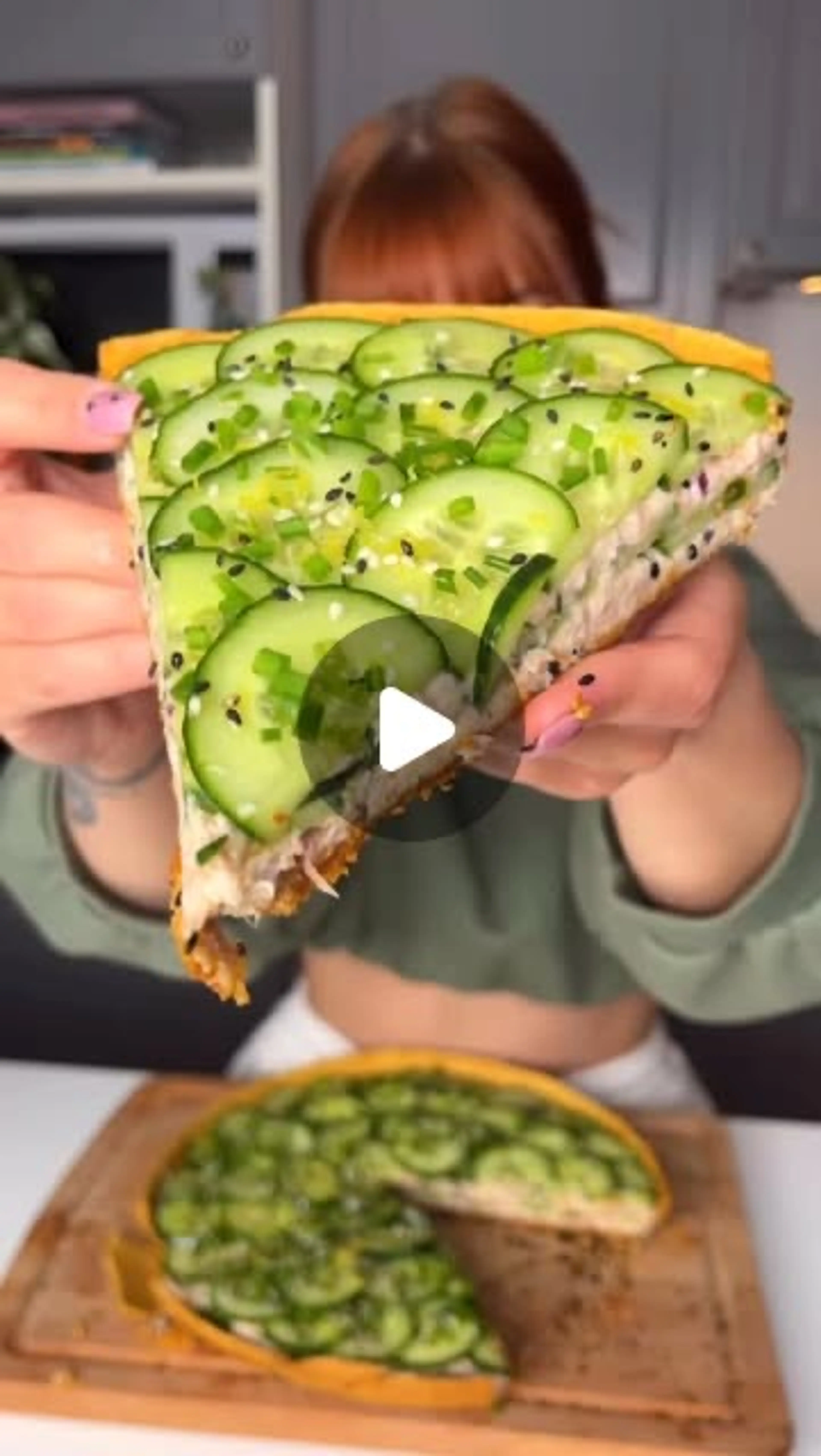 Cucumber, Tuna, and Cream Cheese Tart
