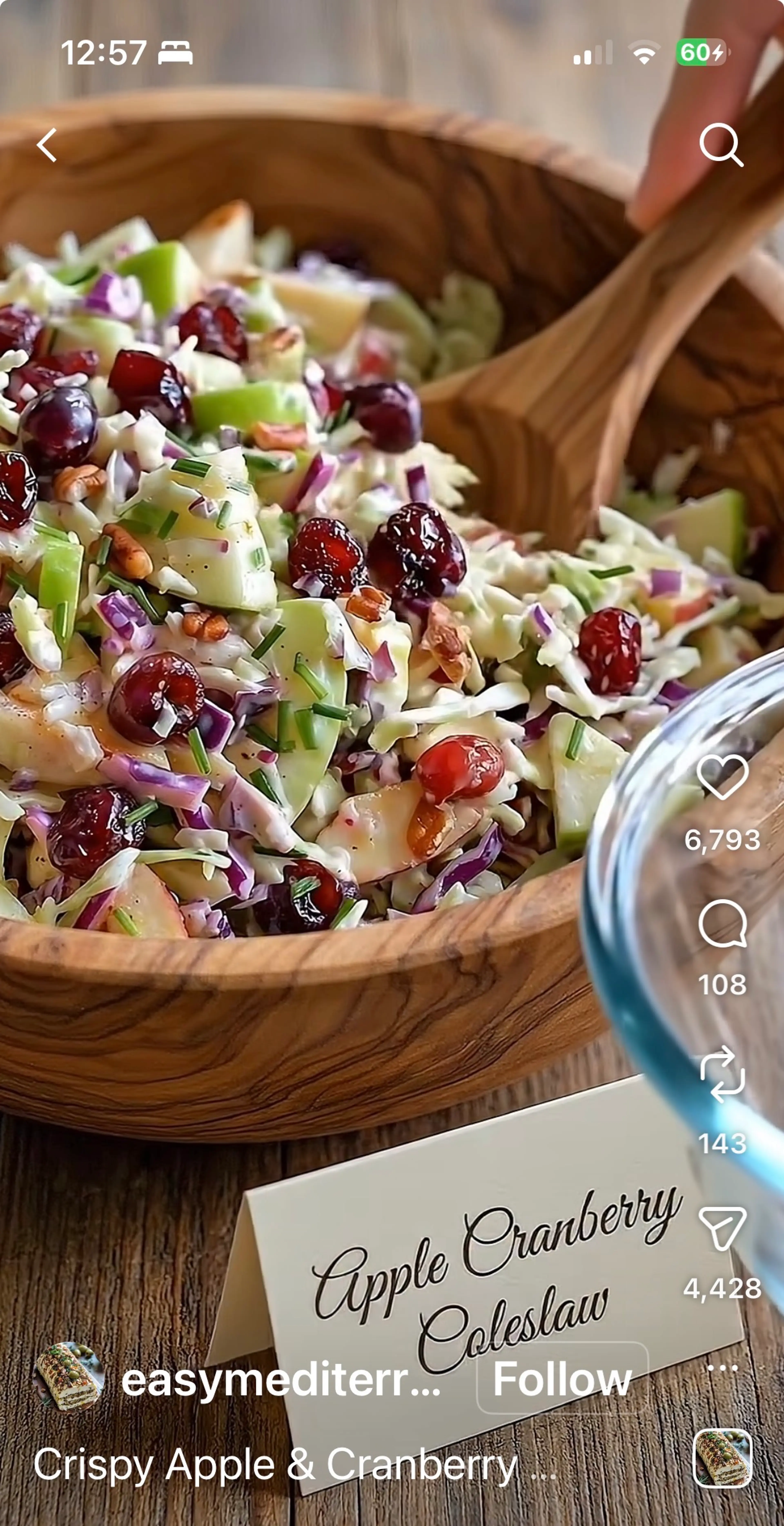 Crispy Apple & Cranberry Slaw