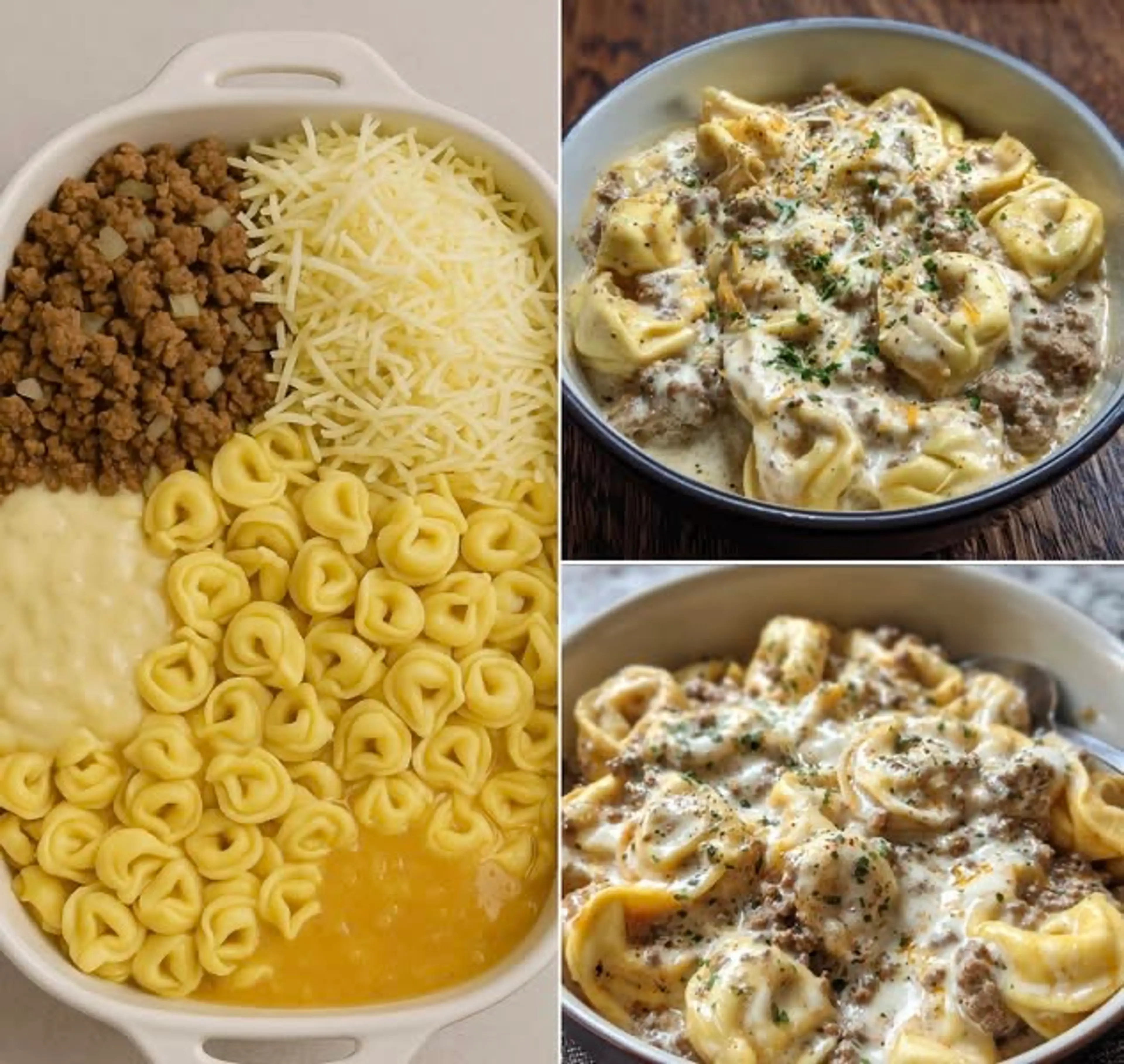 Slow Cooker Creamy Ranch Beef Tortellini