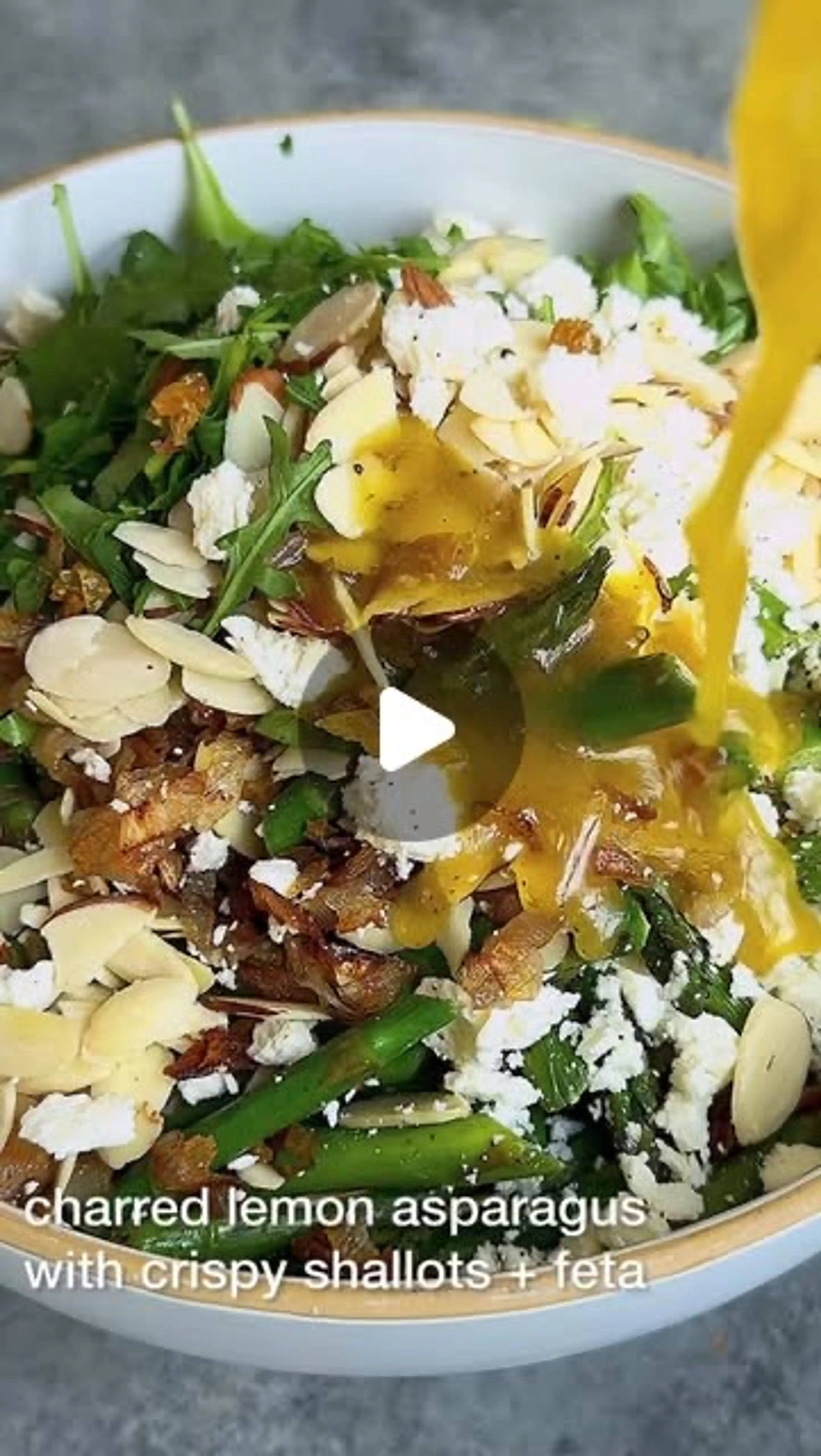 Charred Lemon Asparagus with Crispy Shallots & Feta! the Cha