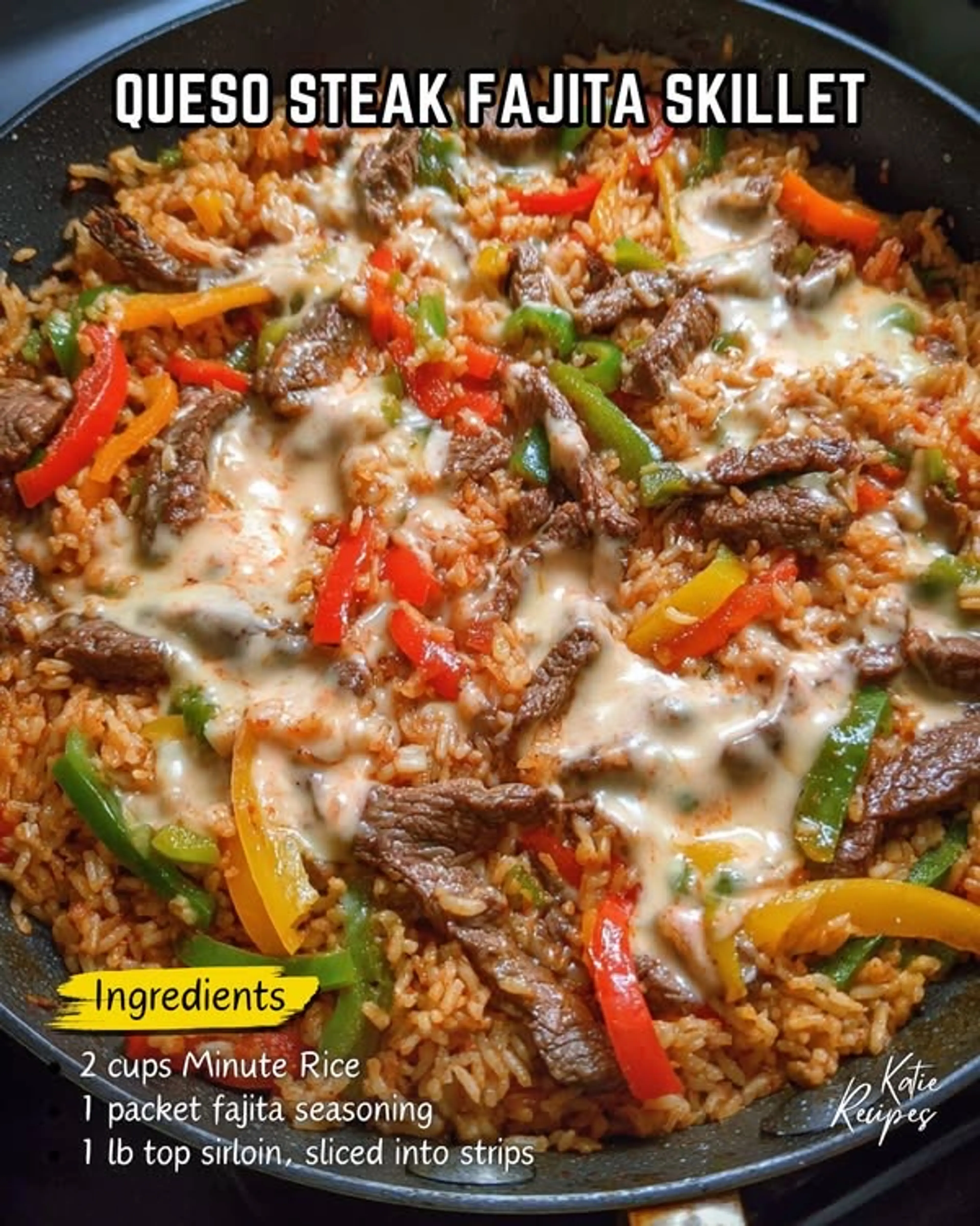 Queso Steak Fajita Skillet