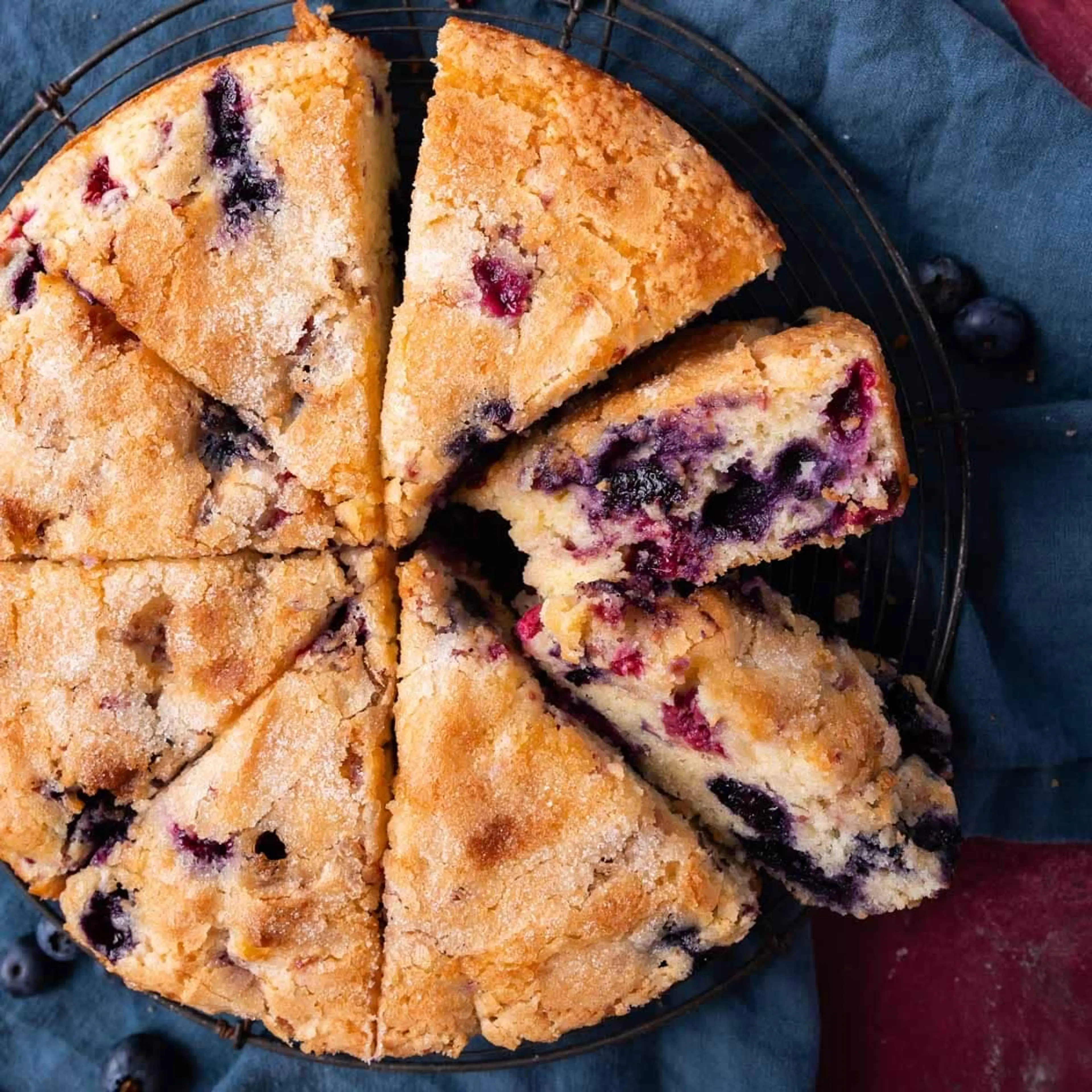 Red White and Blue Berry Cake