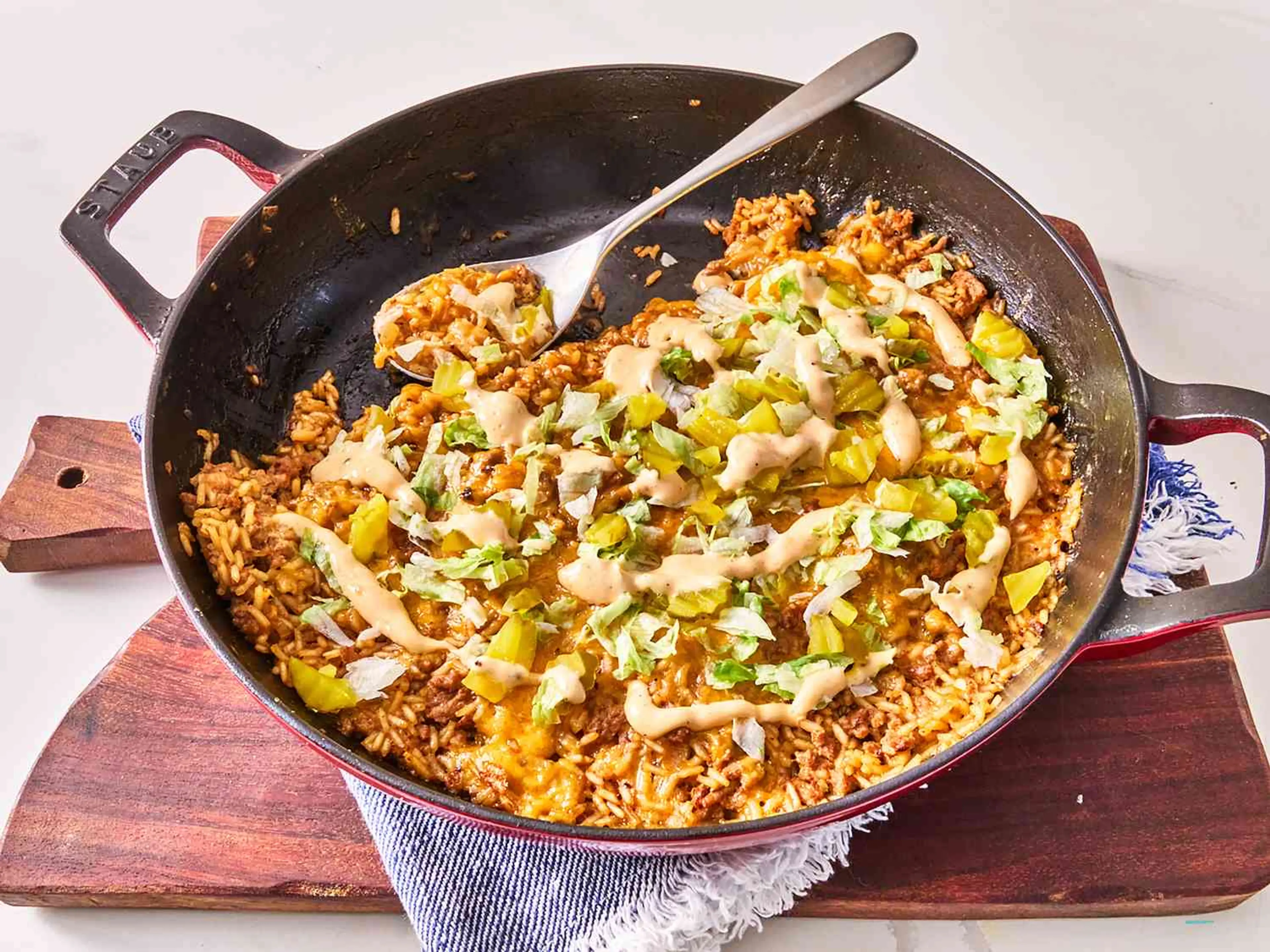 One-Pan Cheeseburger Rice