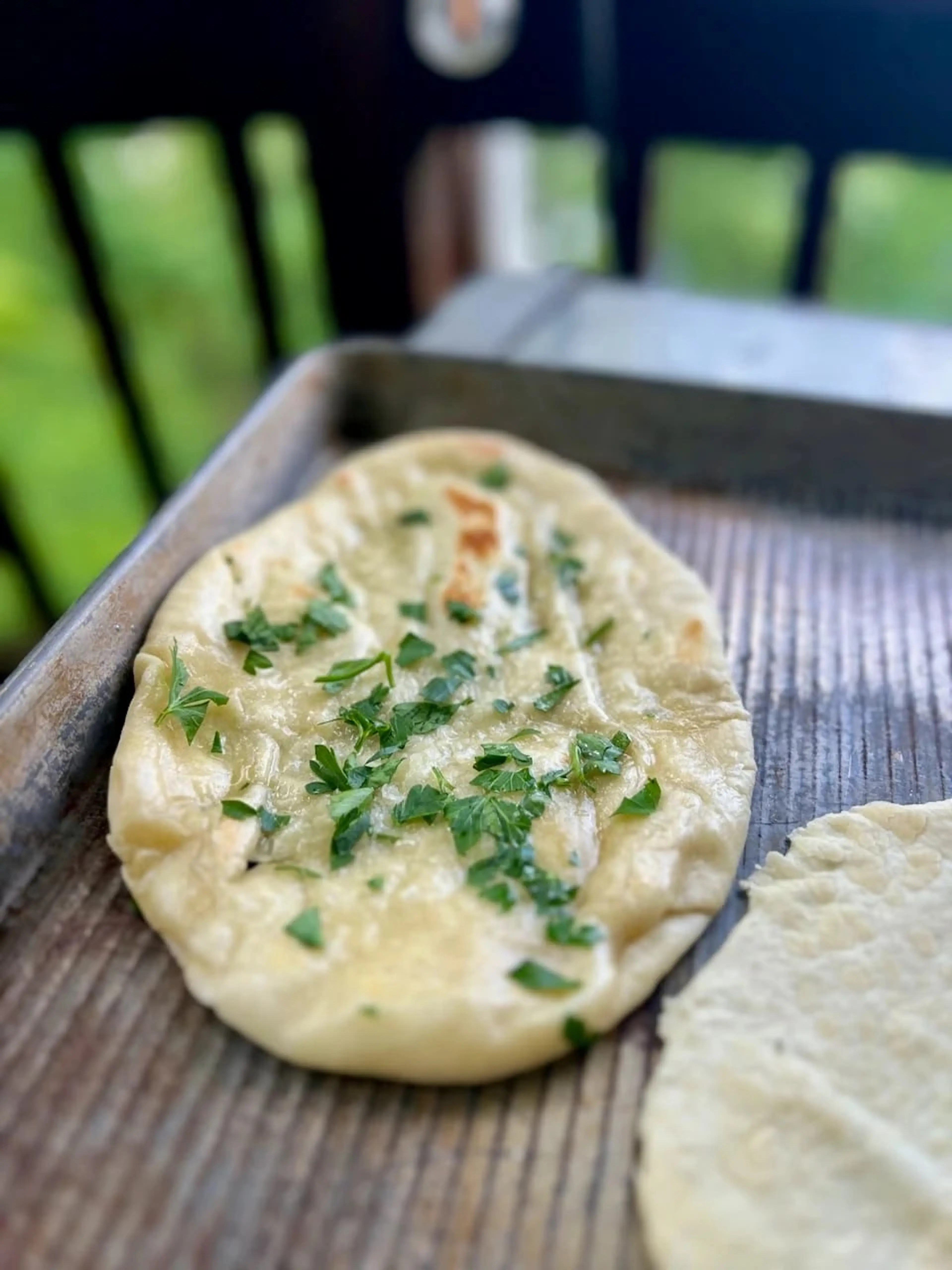 Sourdough Discard Naan Bread