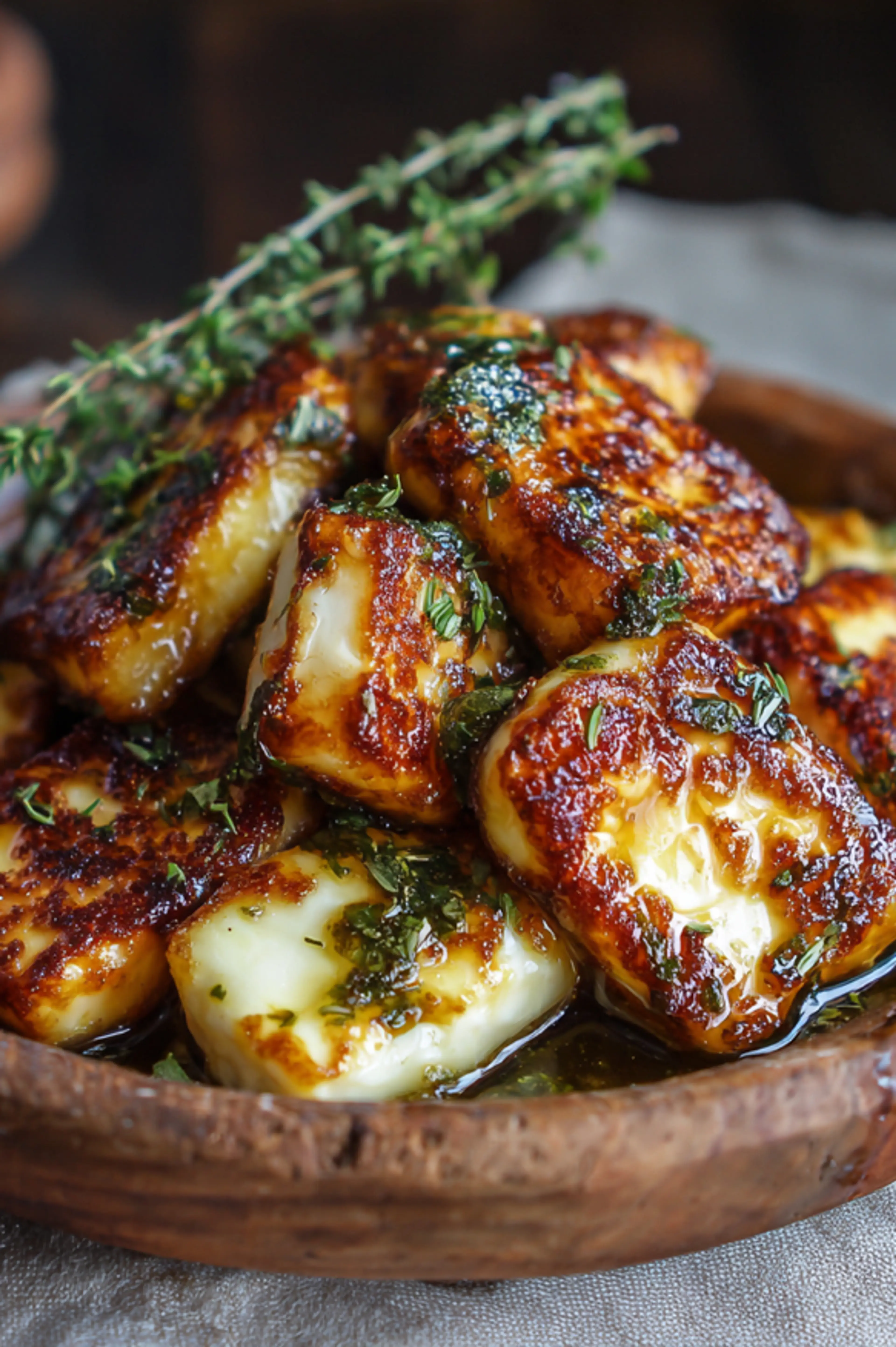 Halloumi With Honey & Thyme