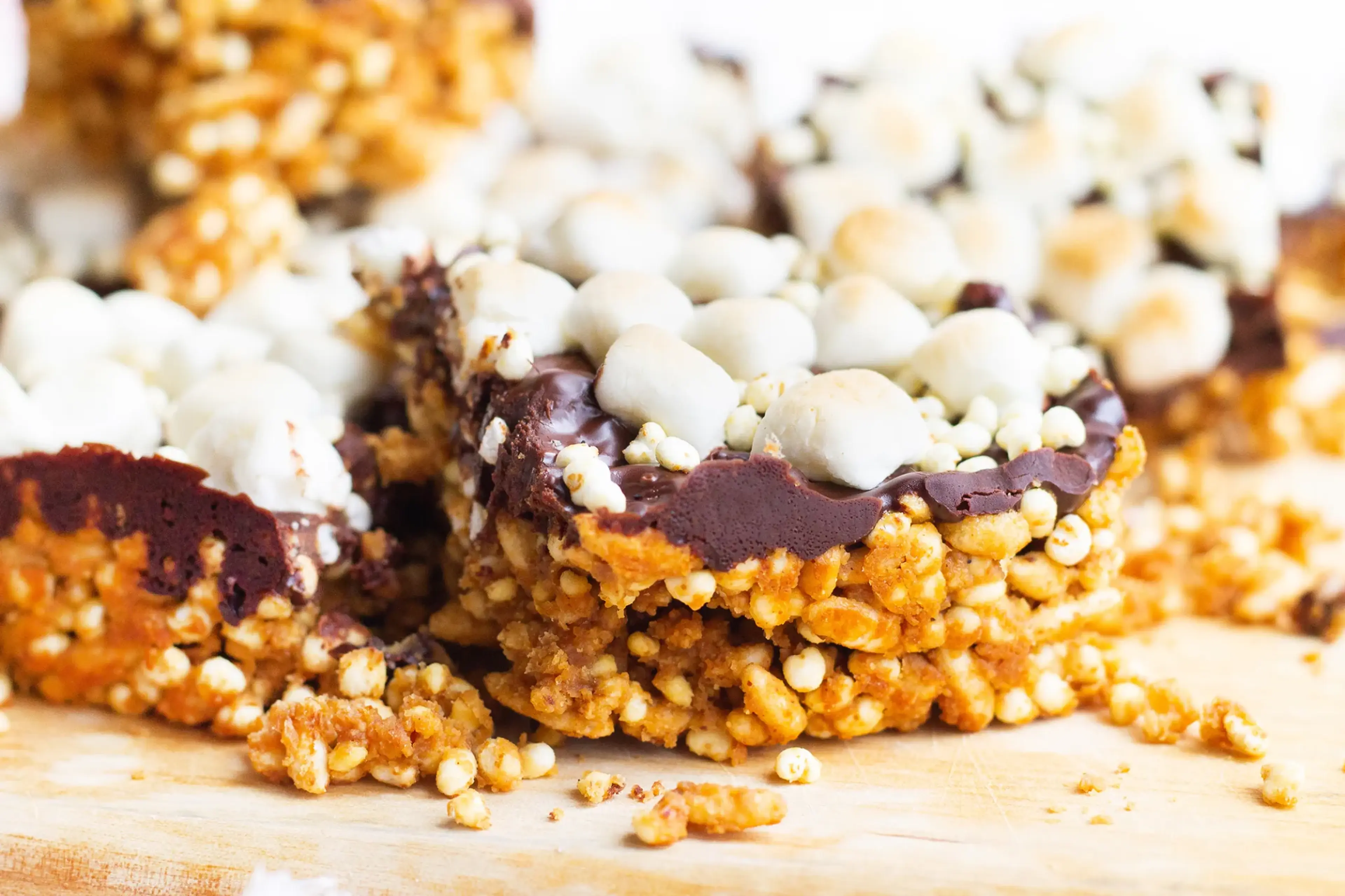 Rice Krispy Peanut Butter Smores Bars