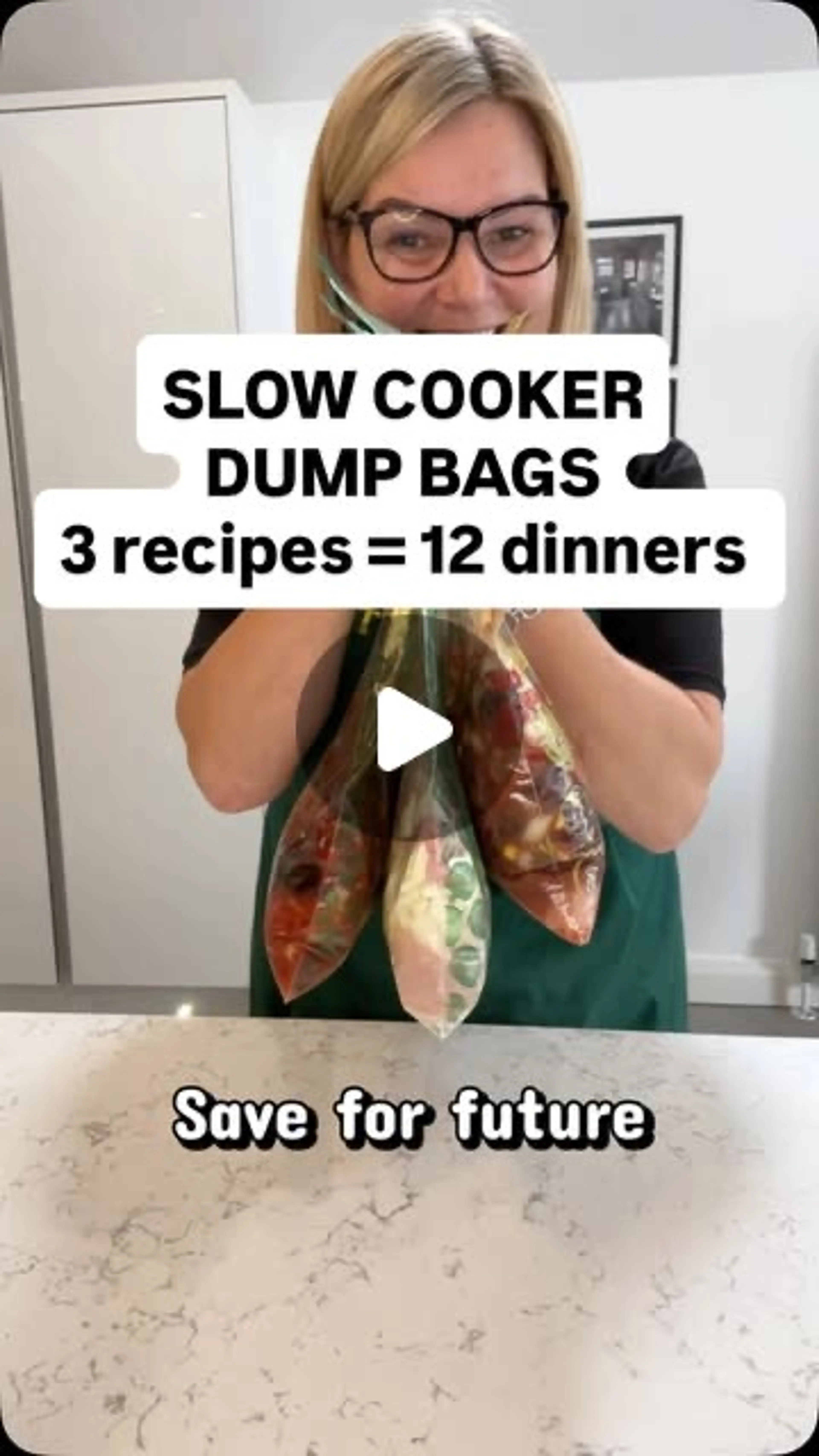 3 Recipes = 3 Dump Bags = 12 Dinners! Who Wants to Start Coo