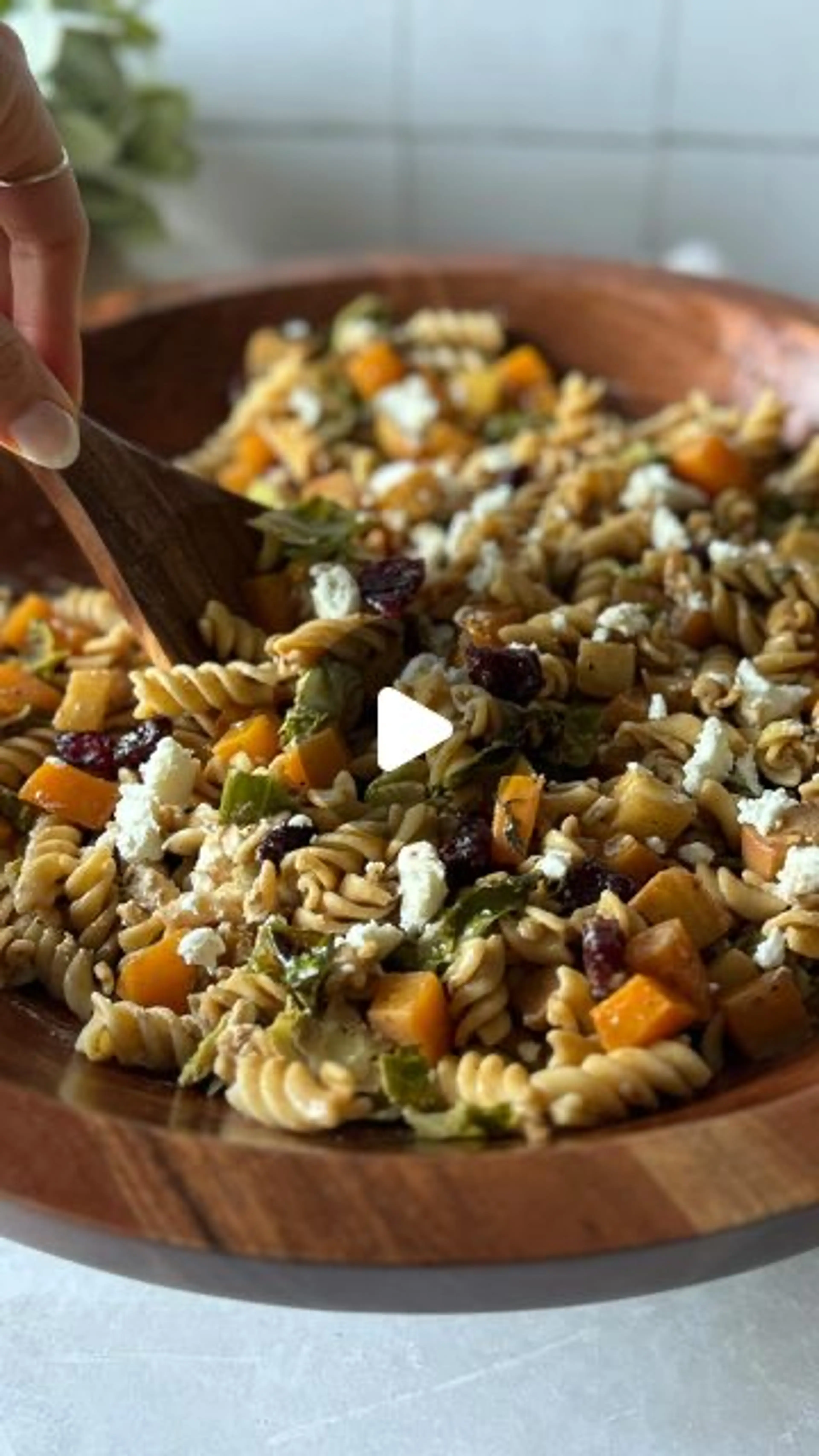 Fall Harvest Pasta Salad with Maple Dijon Dressing