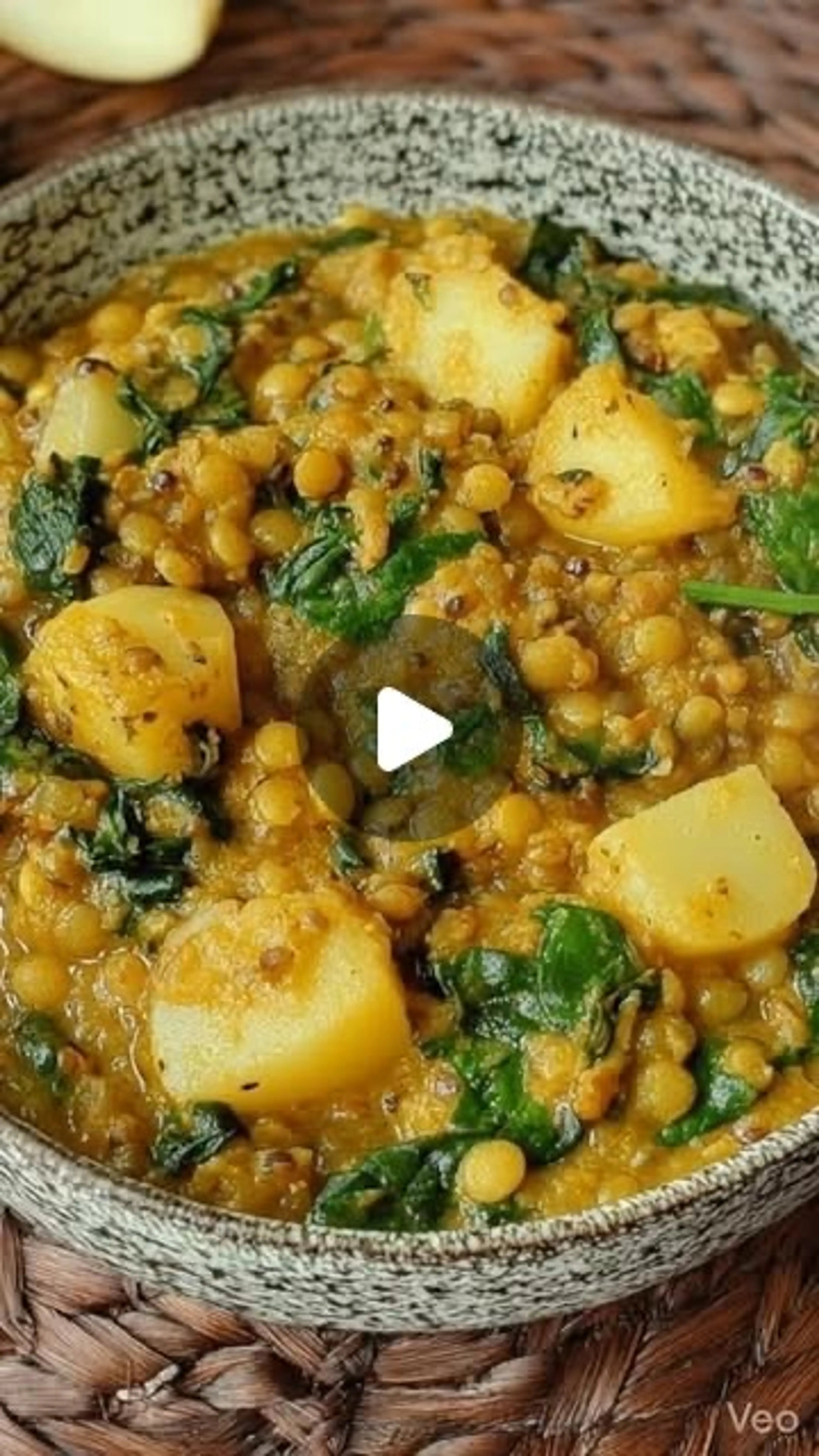 Potato & Lentil Dal with Spinach