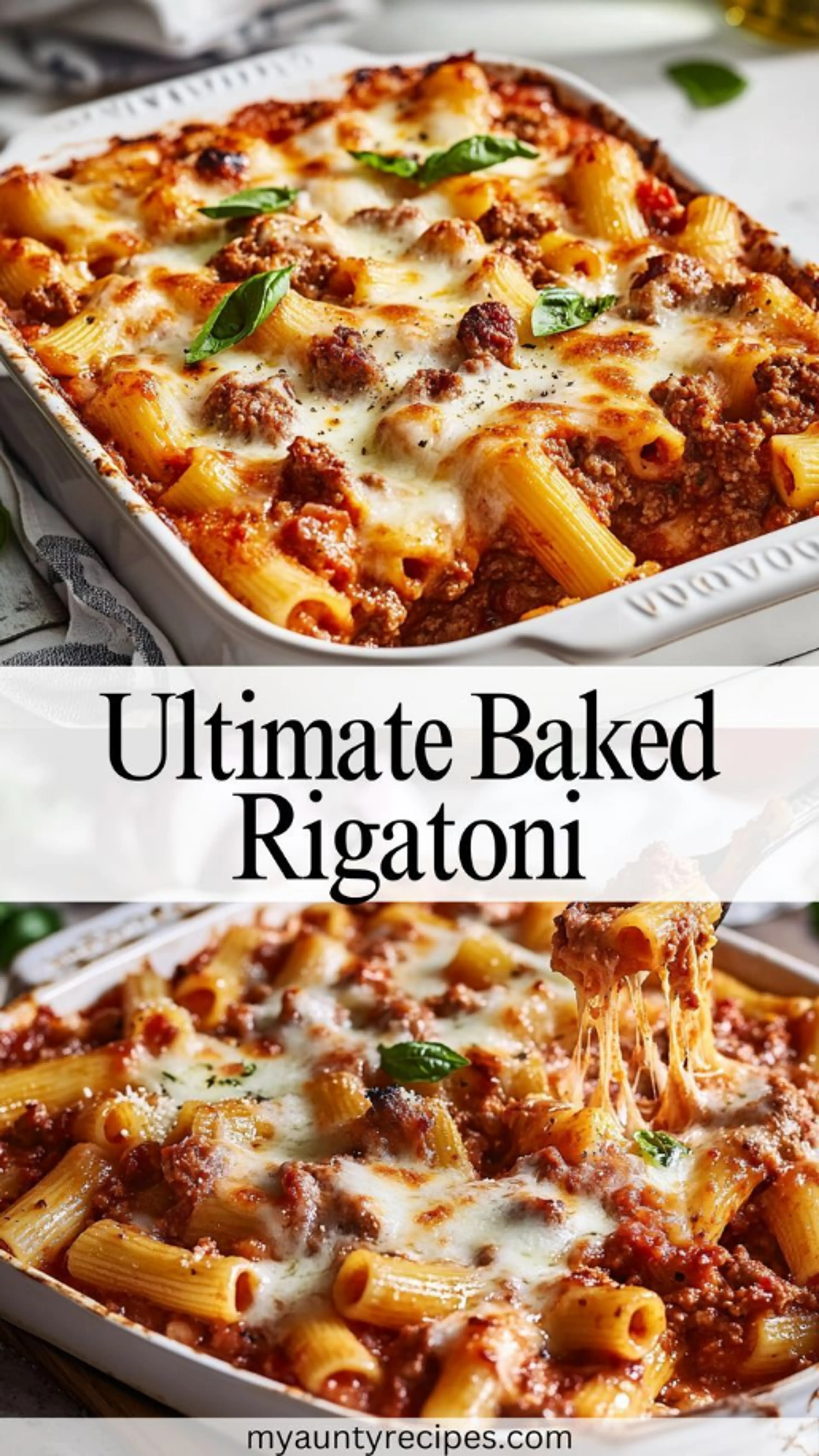 Baked Rigatoni with Meat Sauce 🍝🍖