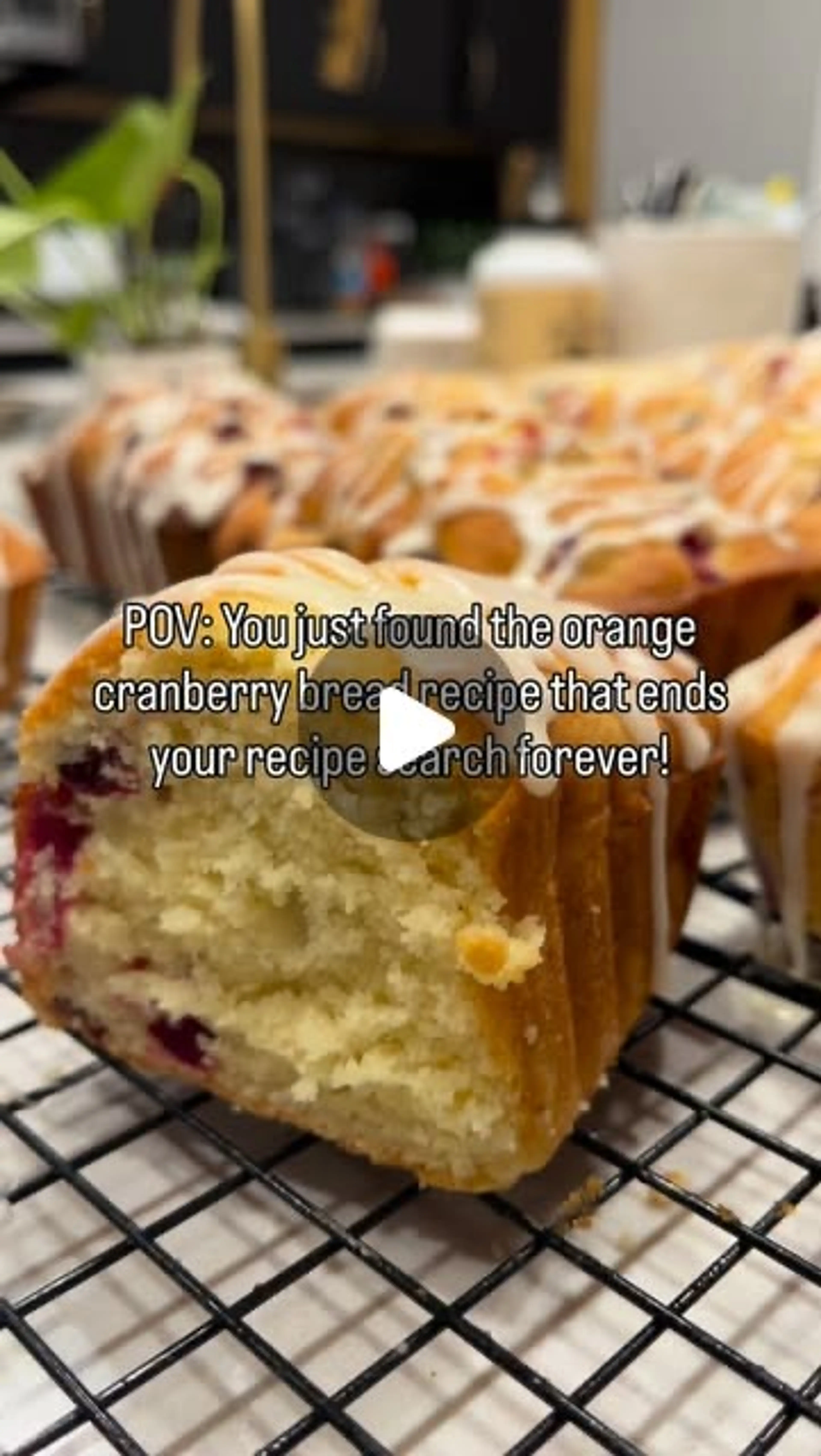 Orange Cranberry Bread with Fresh Orange Glaze