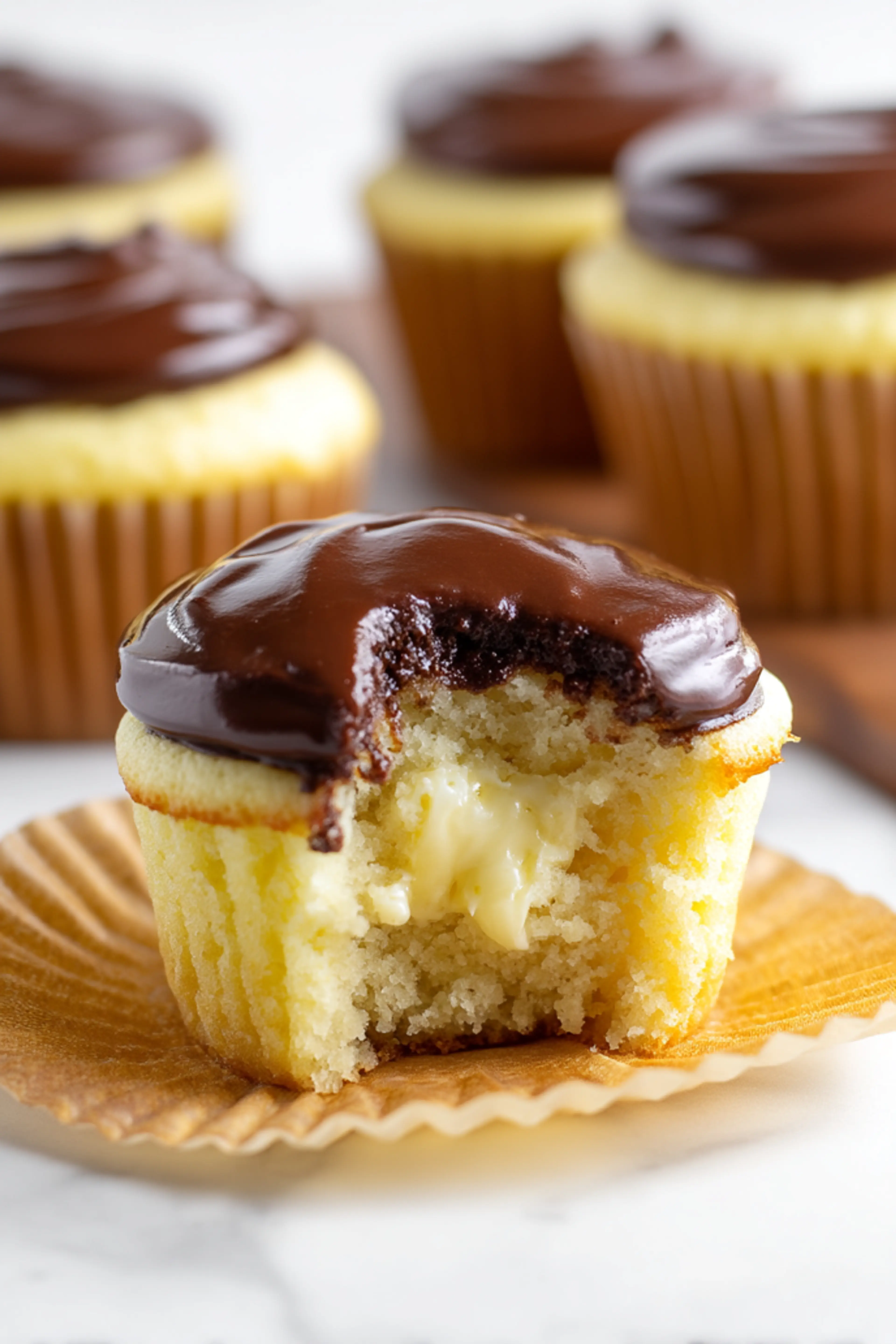 Boston Cream Cupcakes