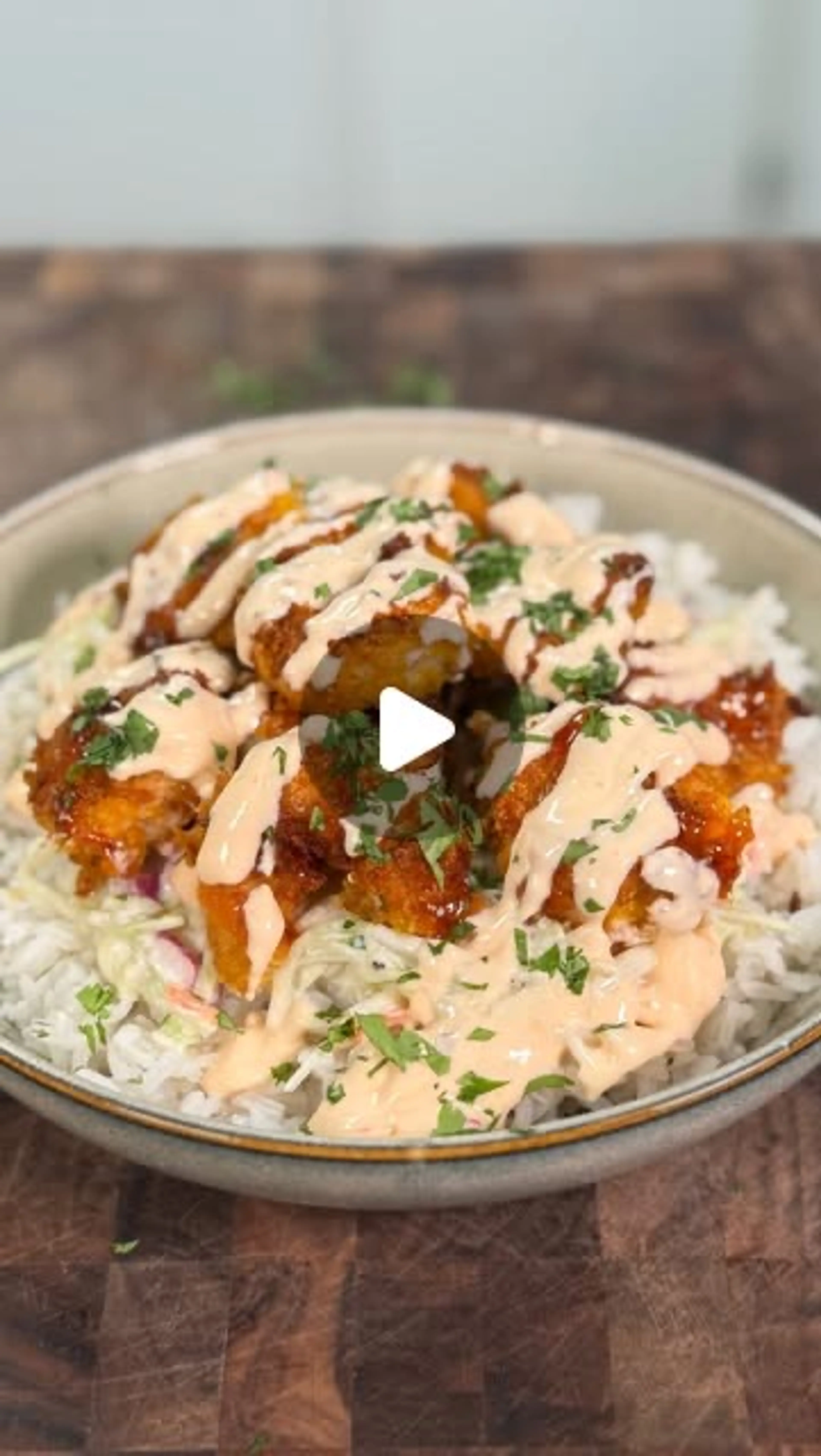 Crispy Bang Bang Shrimp Taco Bowl