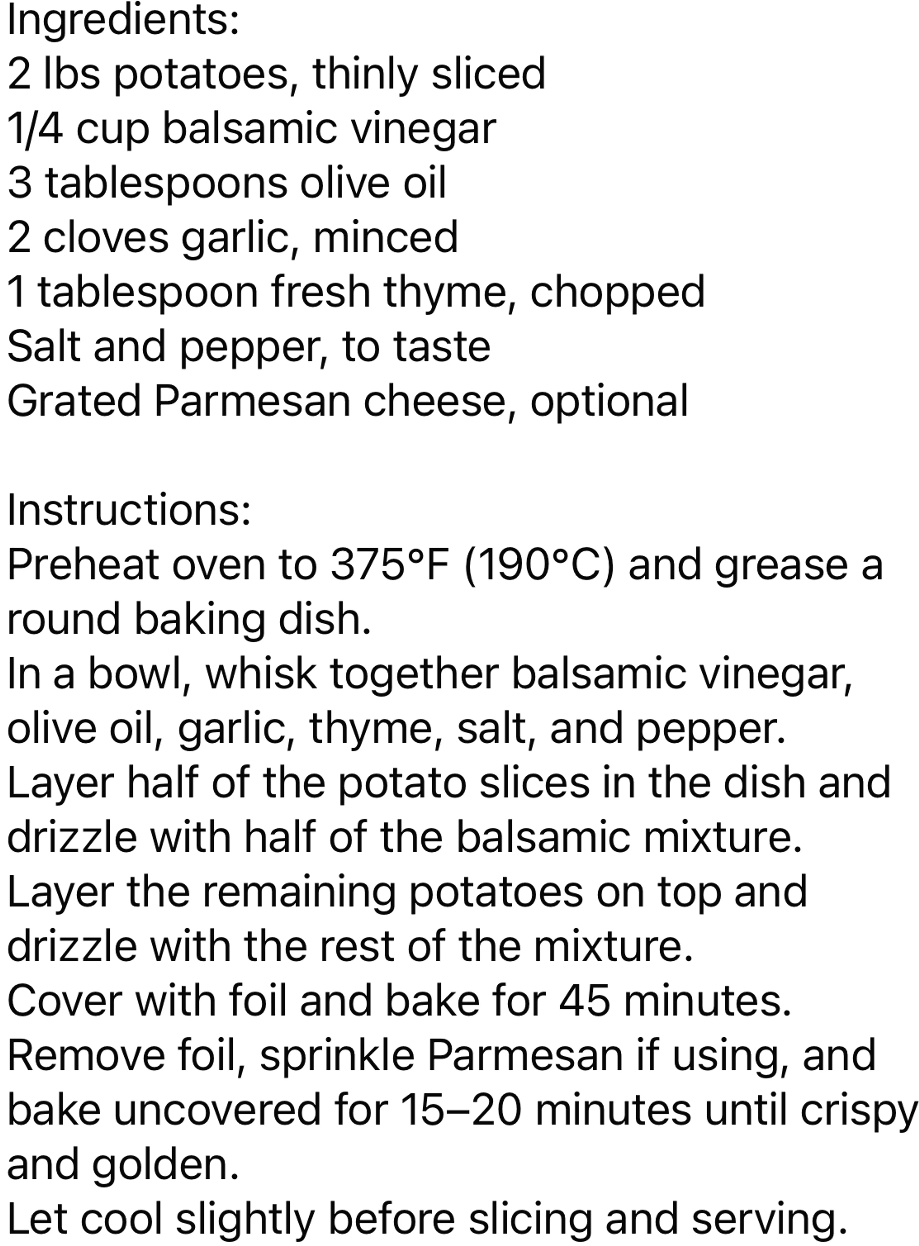 Balsamic Potatoes