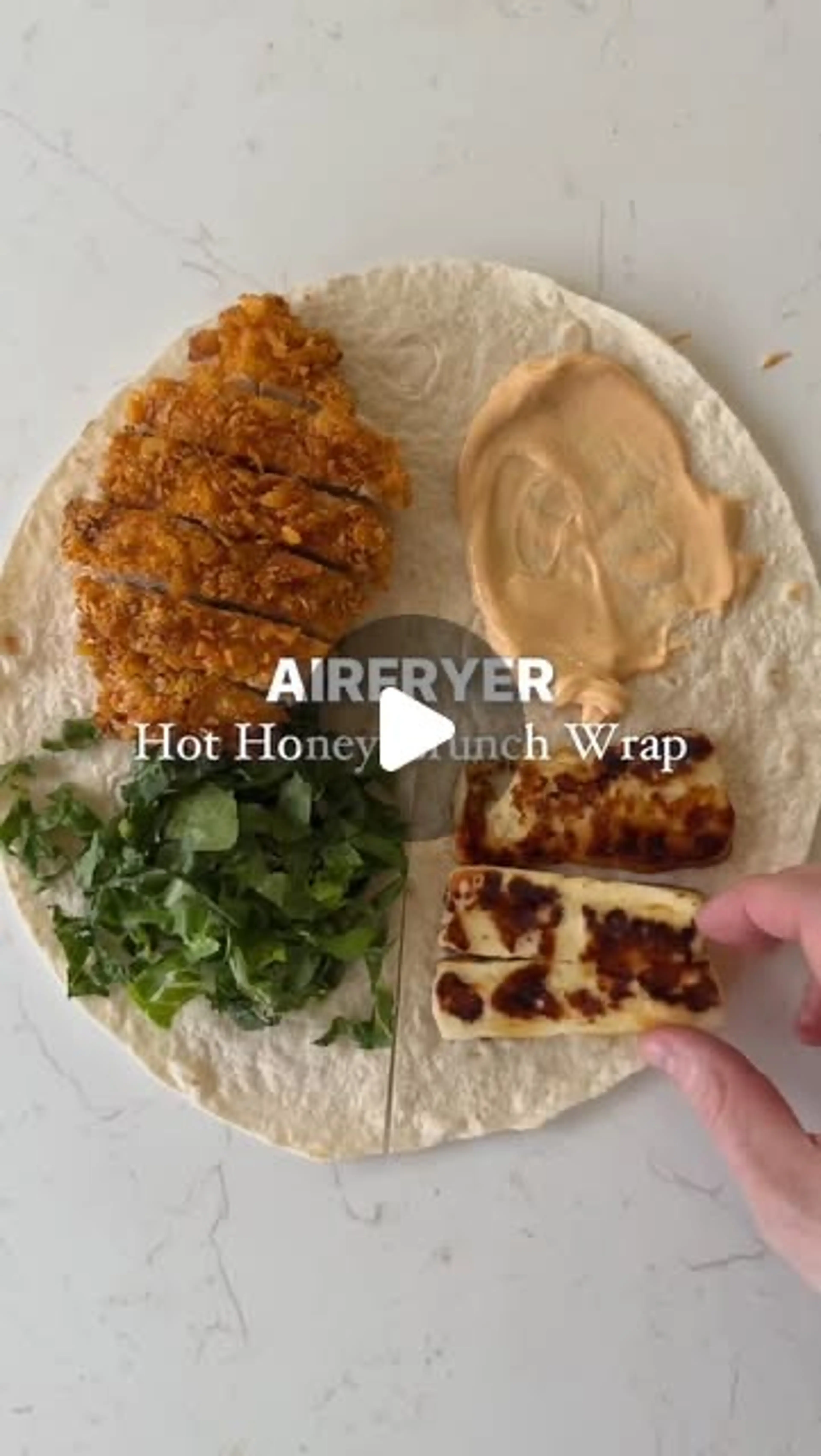 Air Fryer Hot Honey Chicken Crunch Wraps