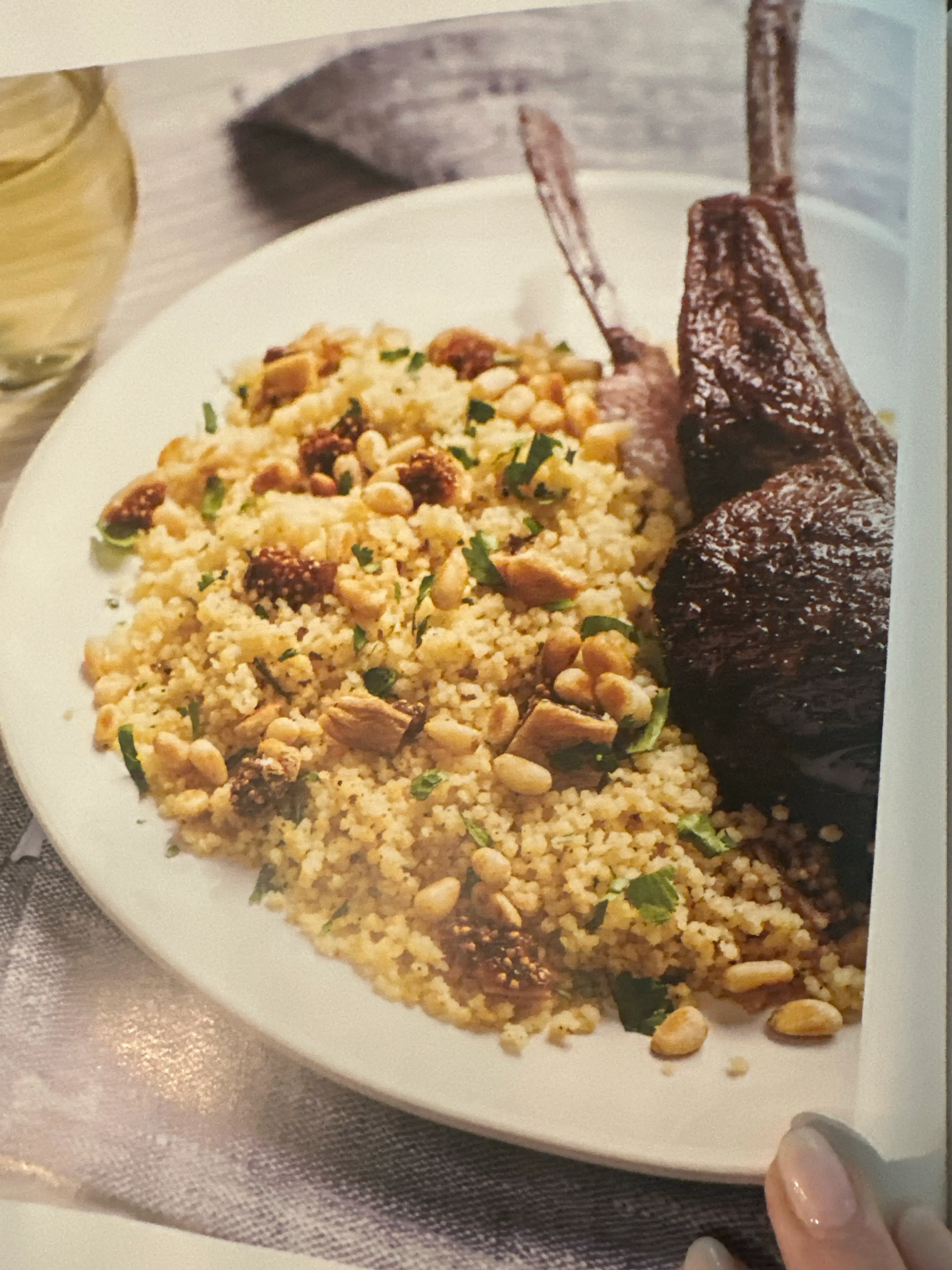 couscous with cumin and pine nuts