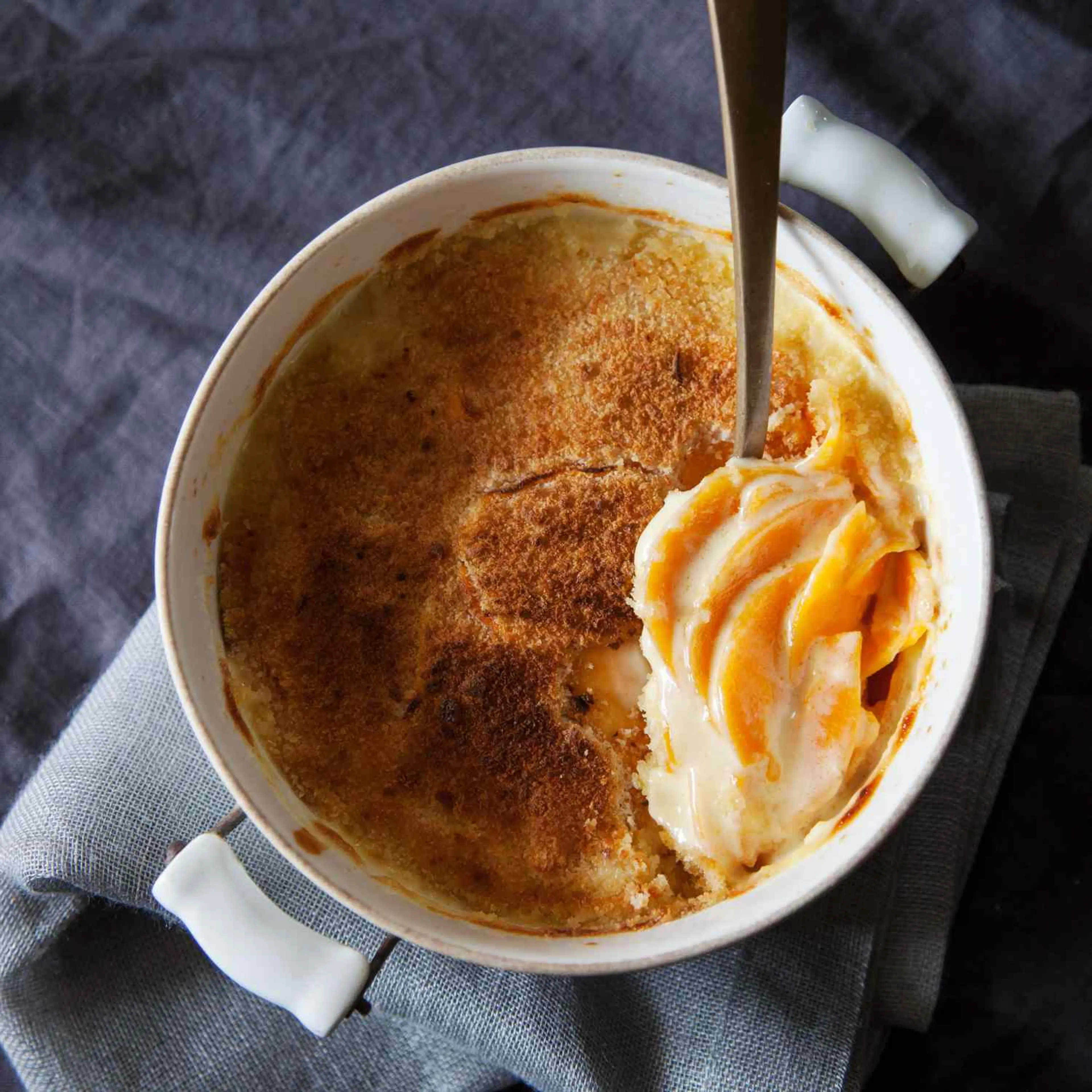 Sweet Potato and Goat Cheese Gratin