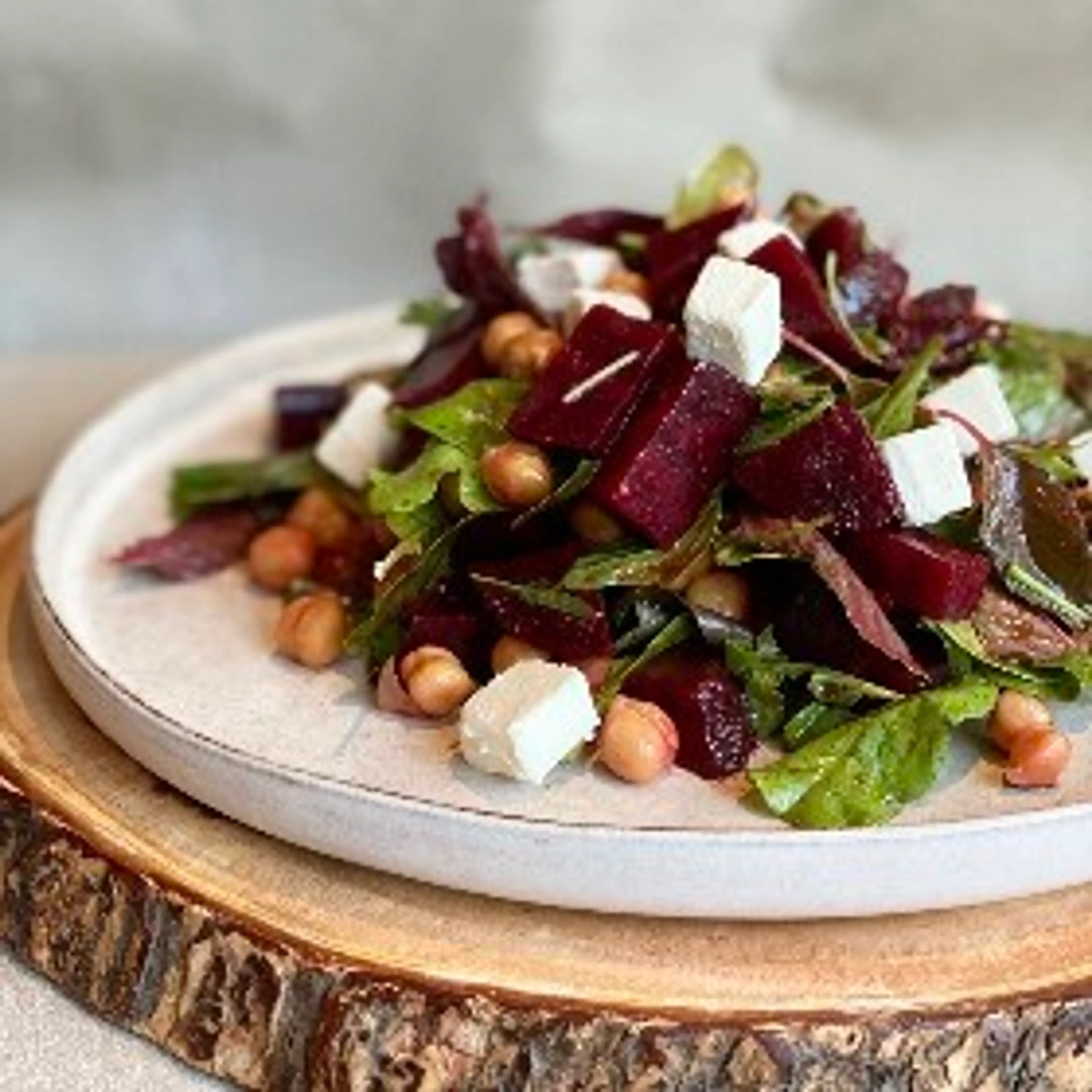 Beetroot, Chickpeas and Feta W/Balsamic Dressing