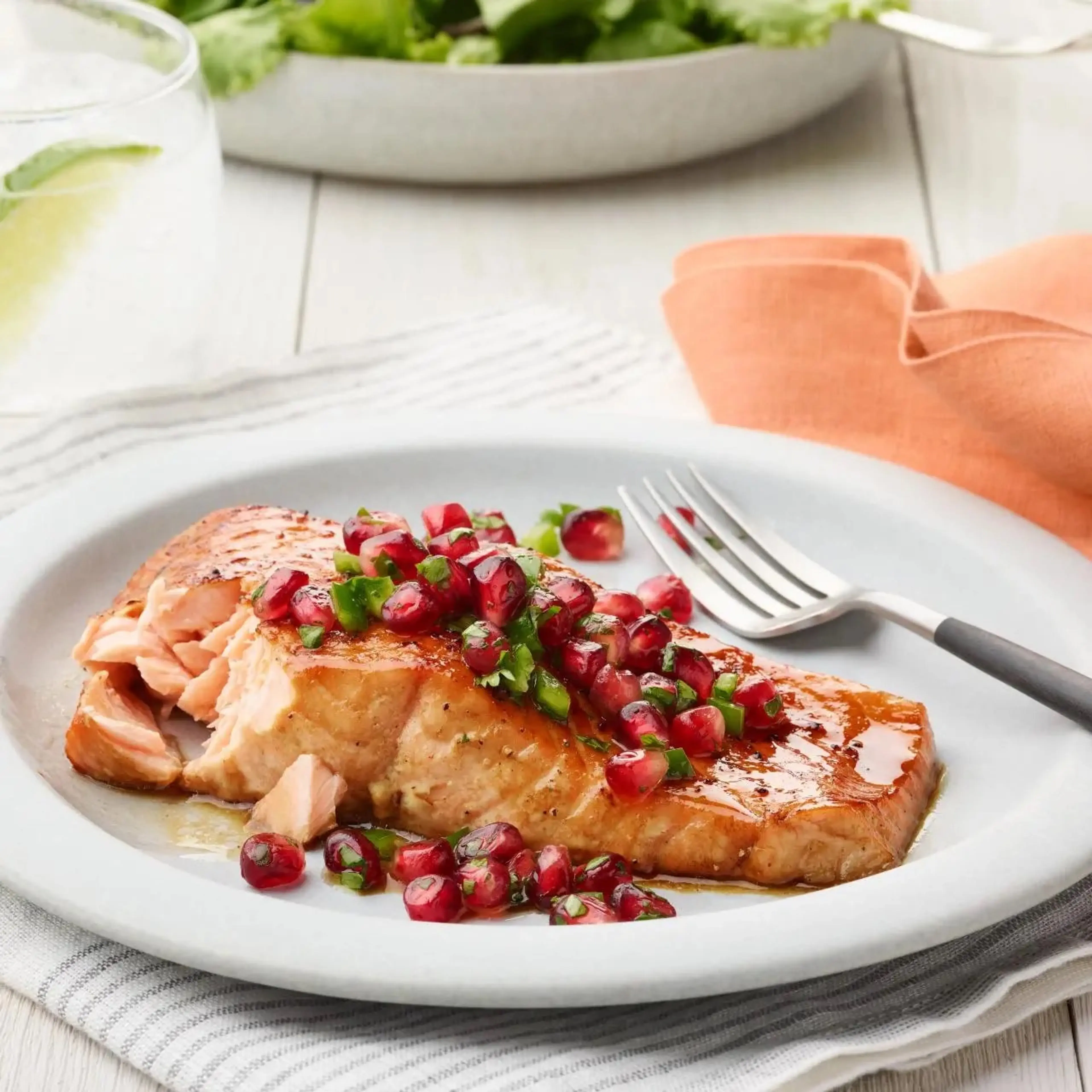 Air Fryer Pomegranate-Glazed Salmon