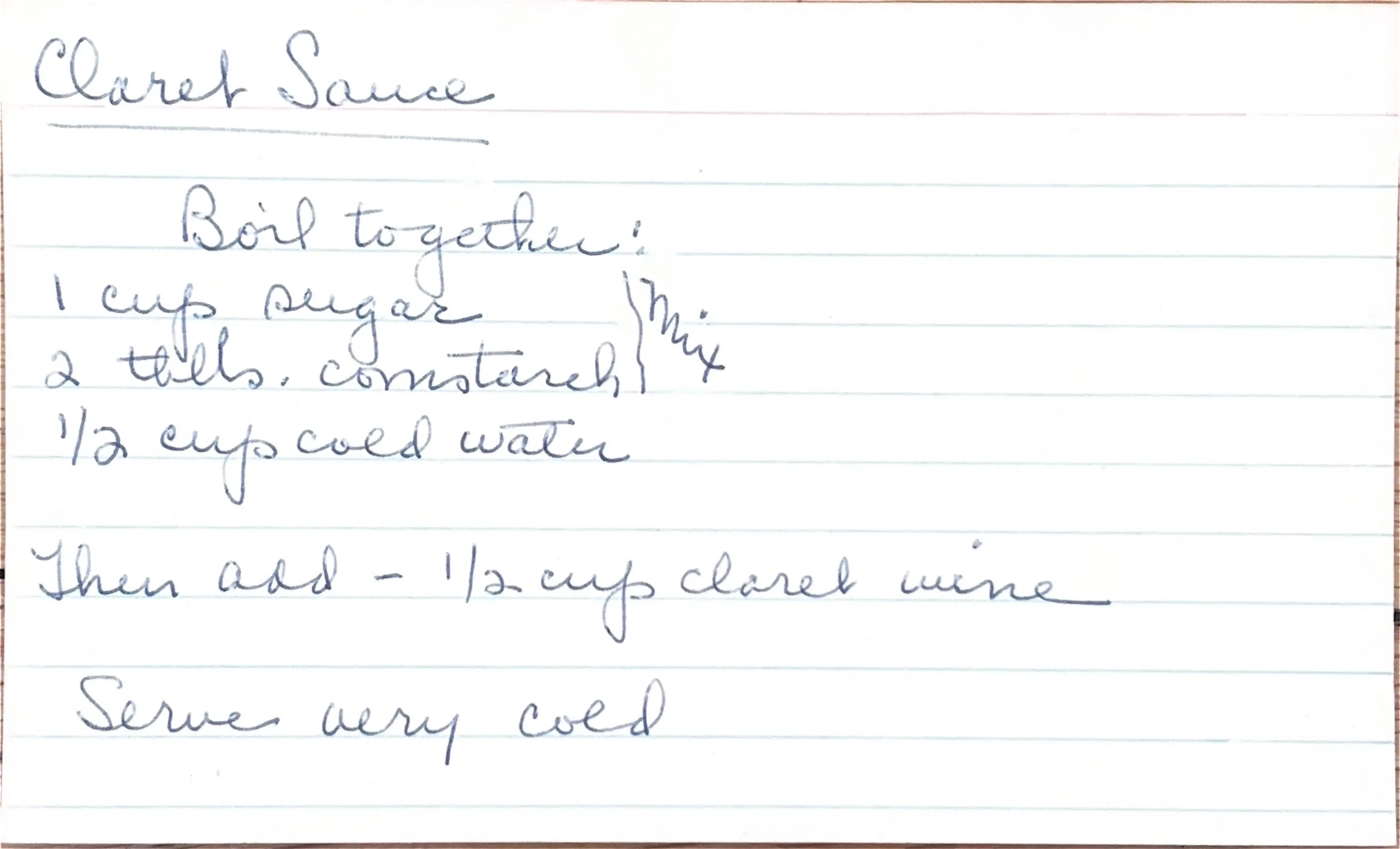 Claret Sauce