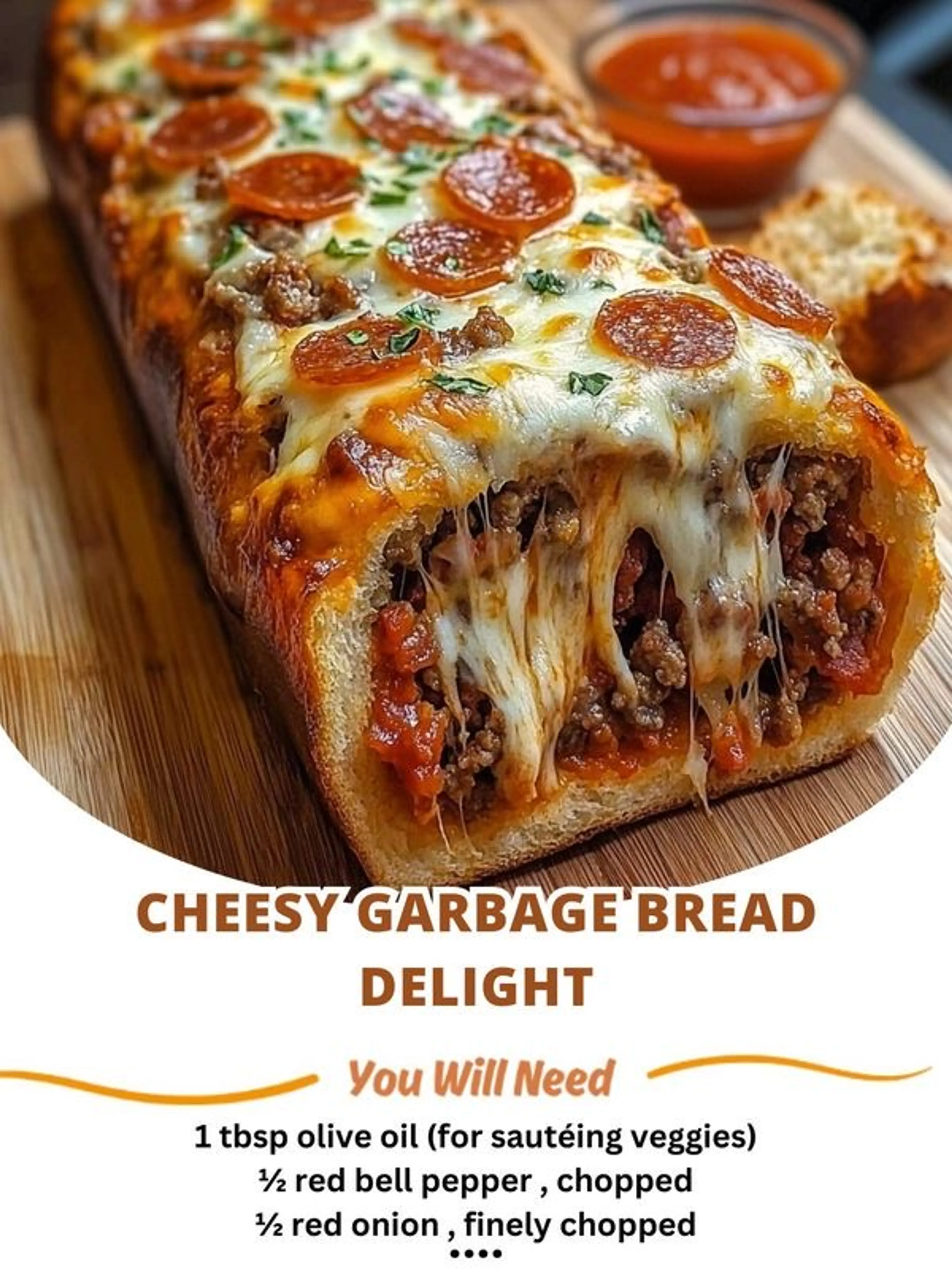 Cheesy Garbage Bread Delight