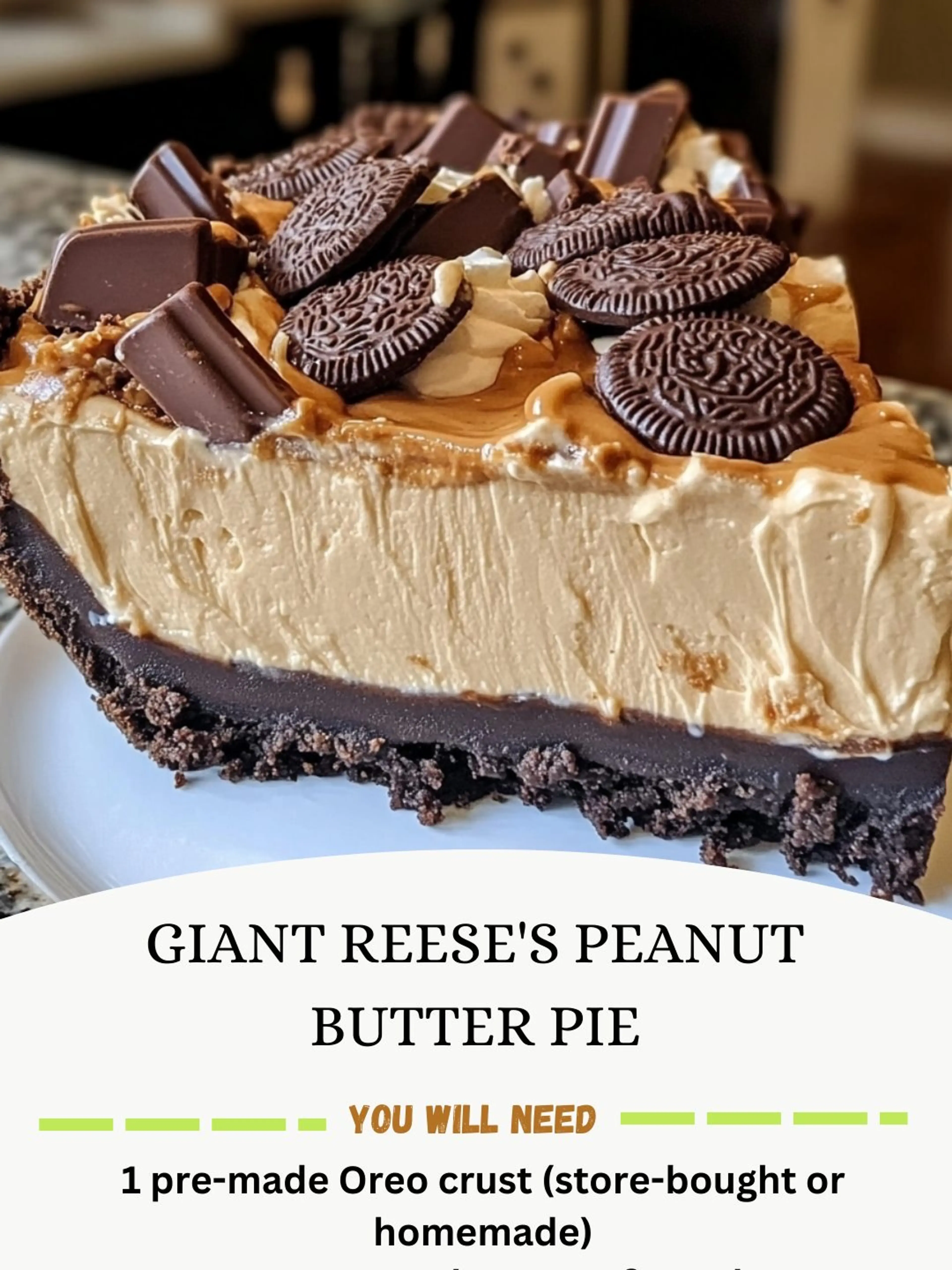 Giant Reese's Peanut Butter Pie