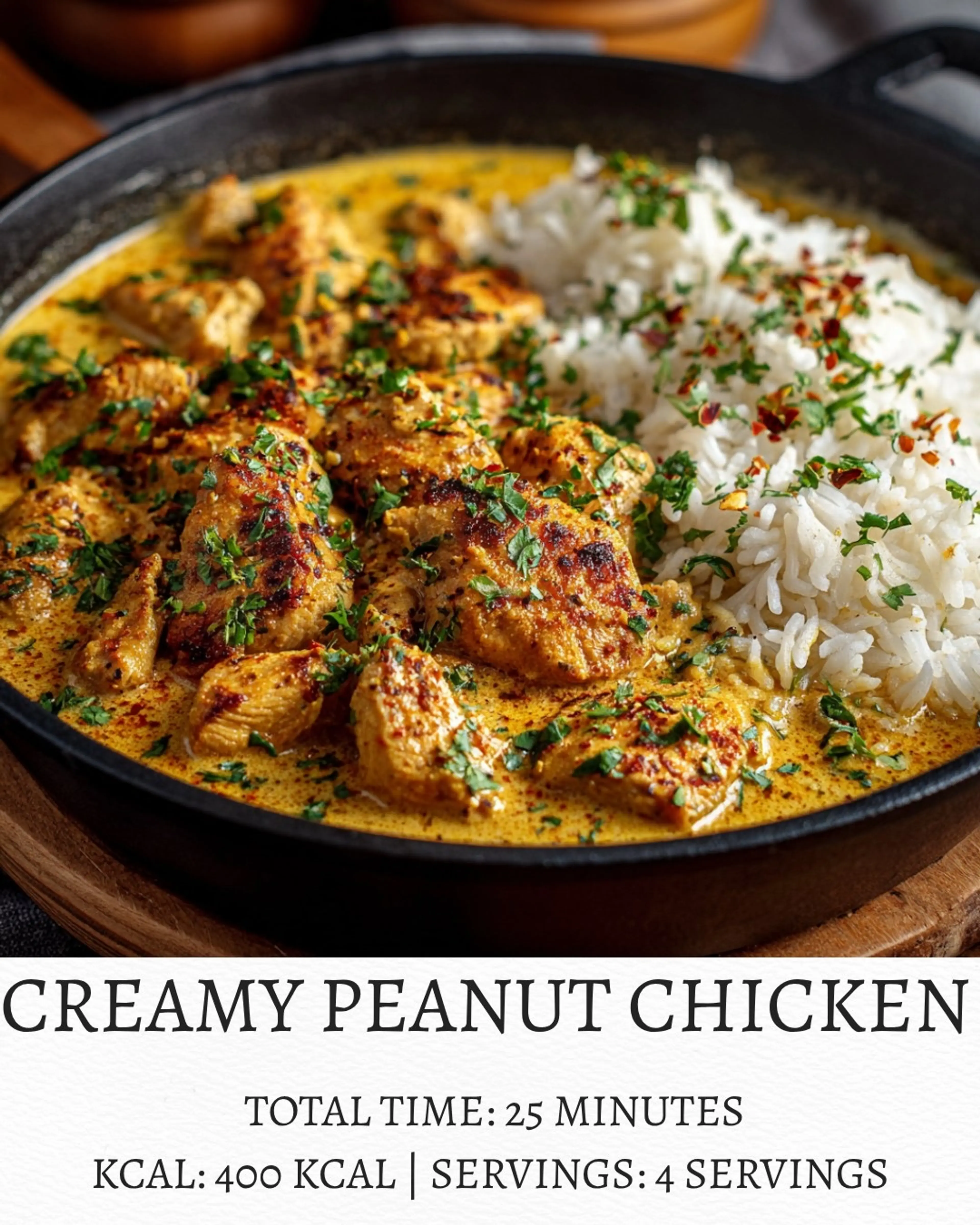 Creamy Peanut Chicken Curry Style