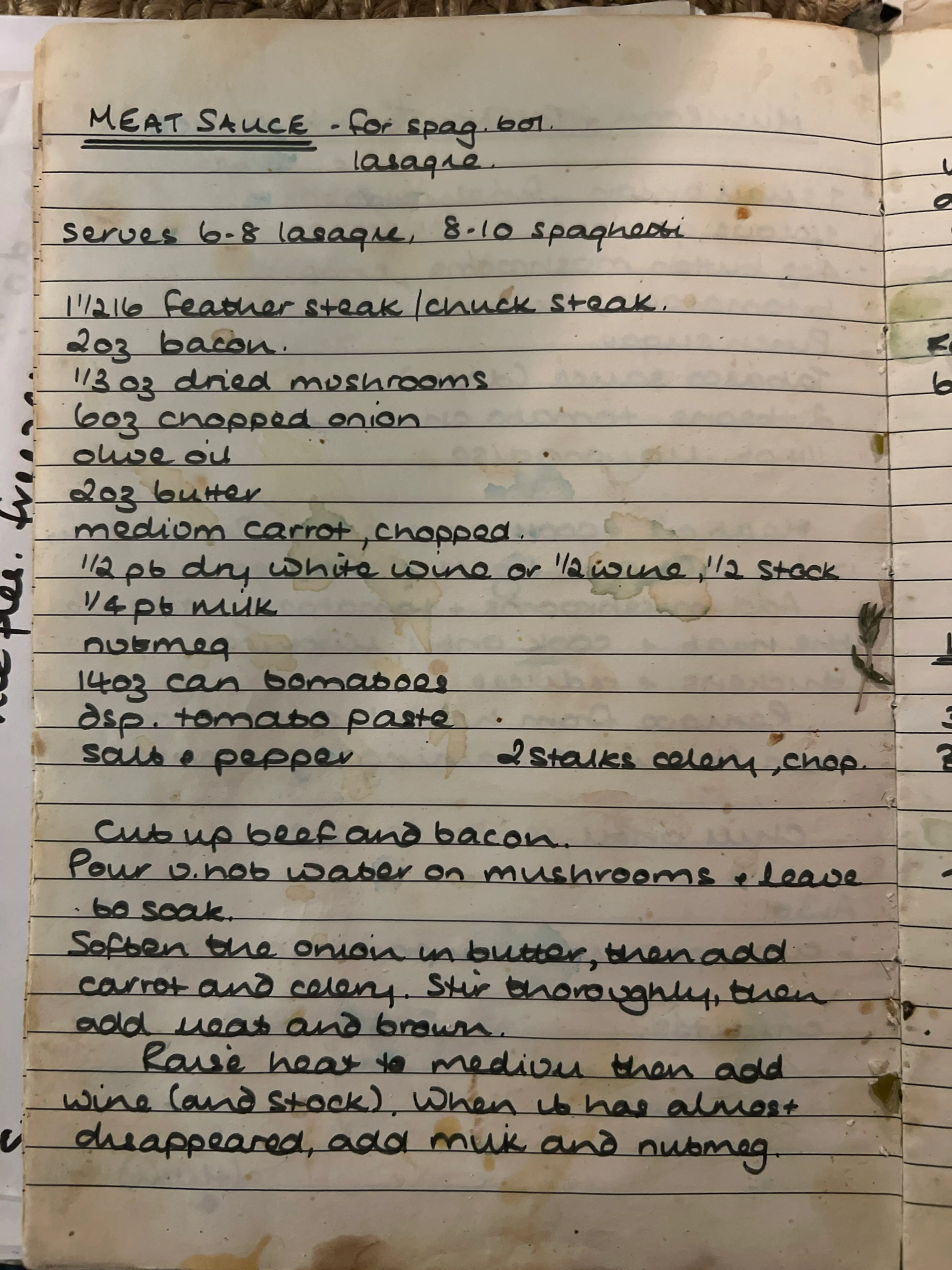 Mum’s Bolognese 🍝