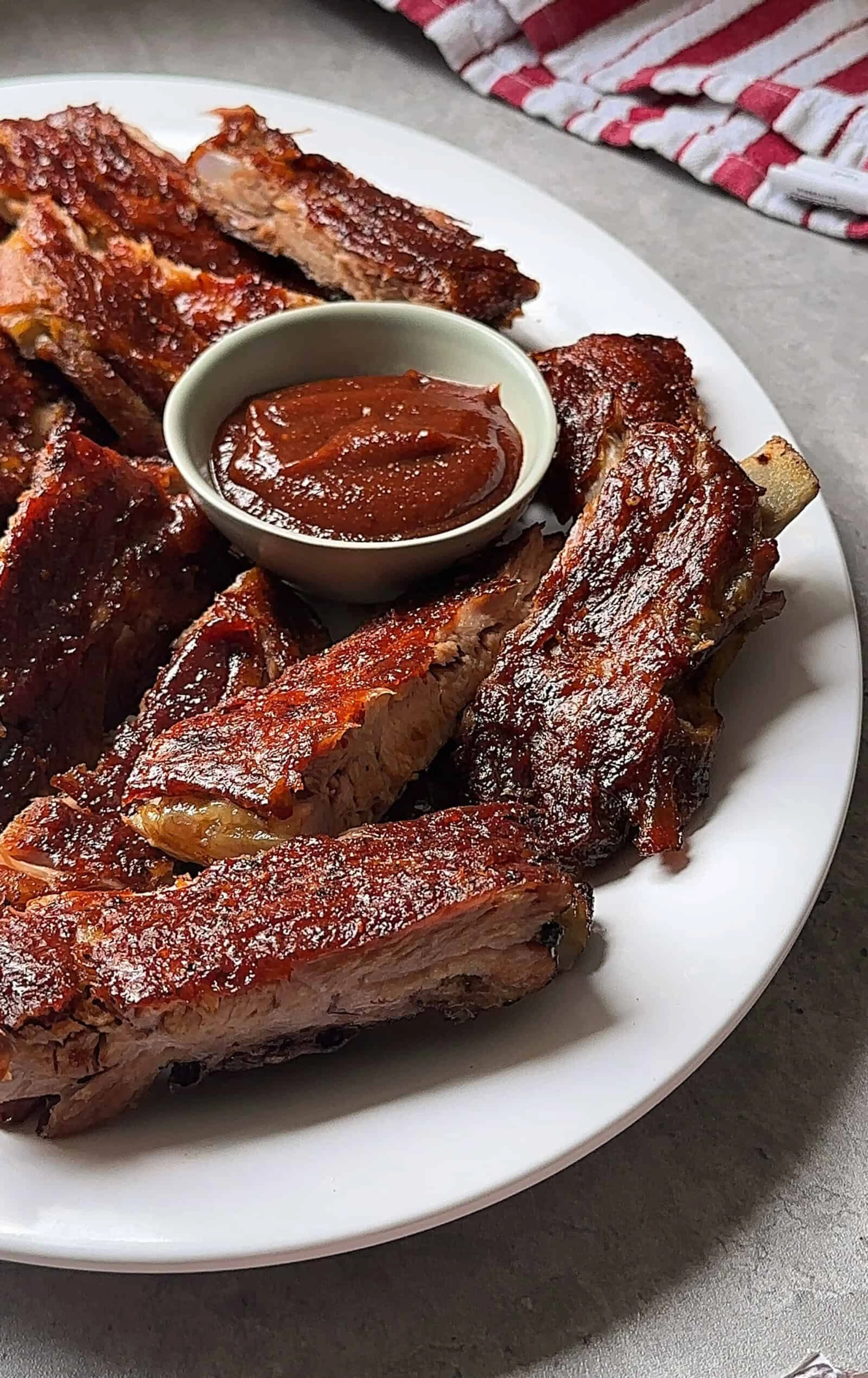 Oven Baked Ribs with Espresso BBQ Sauce
