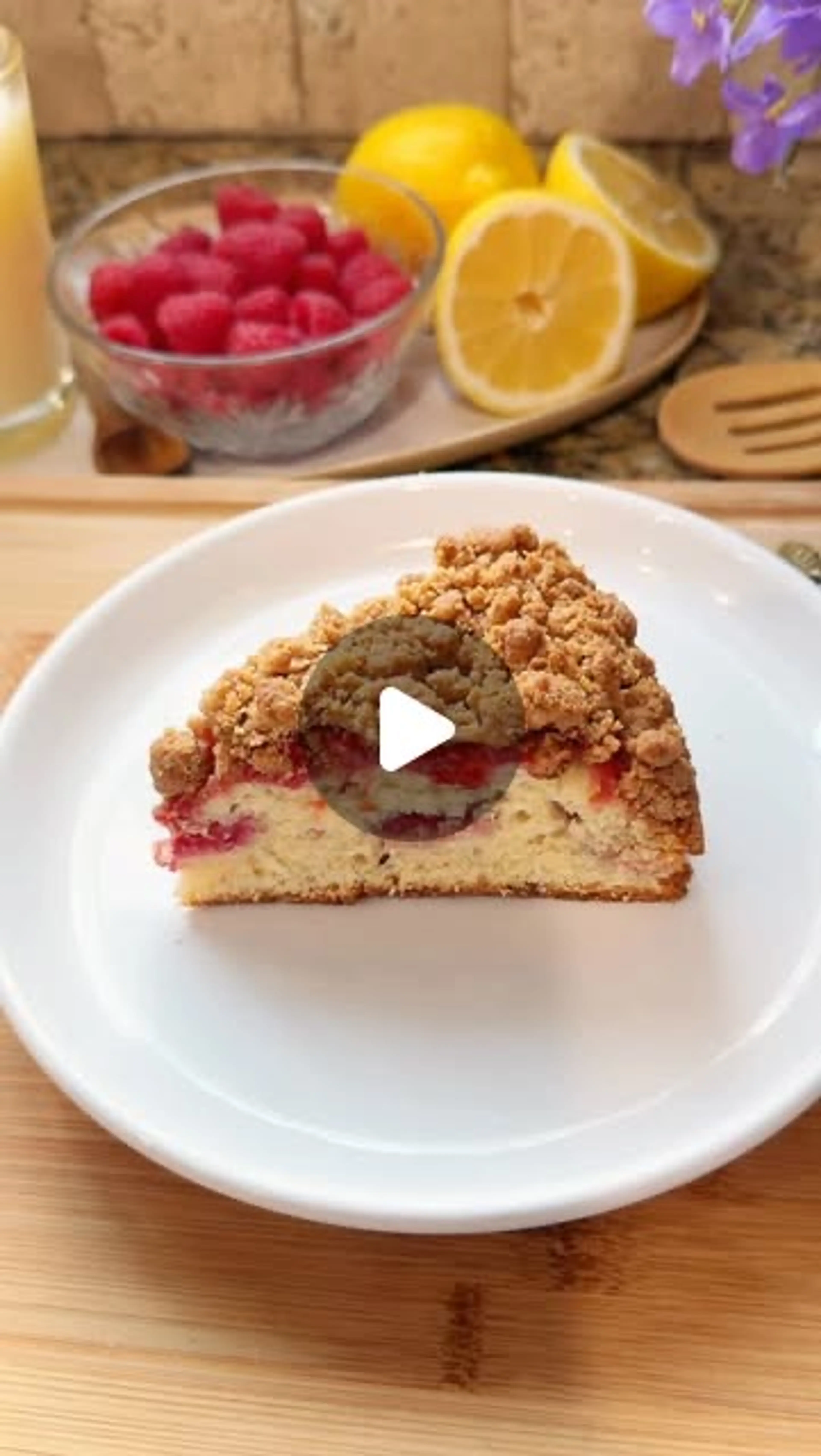 Raspberry Lemon Coffee Cake