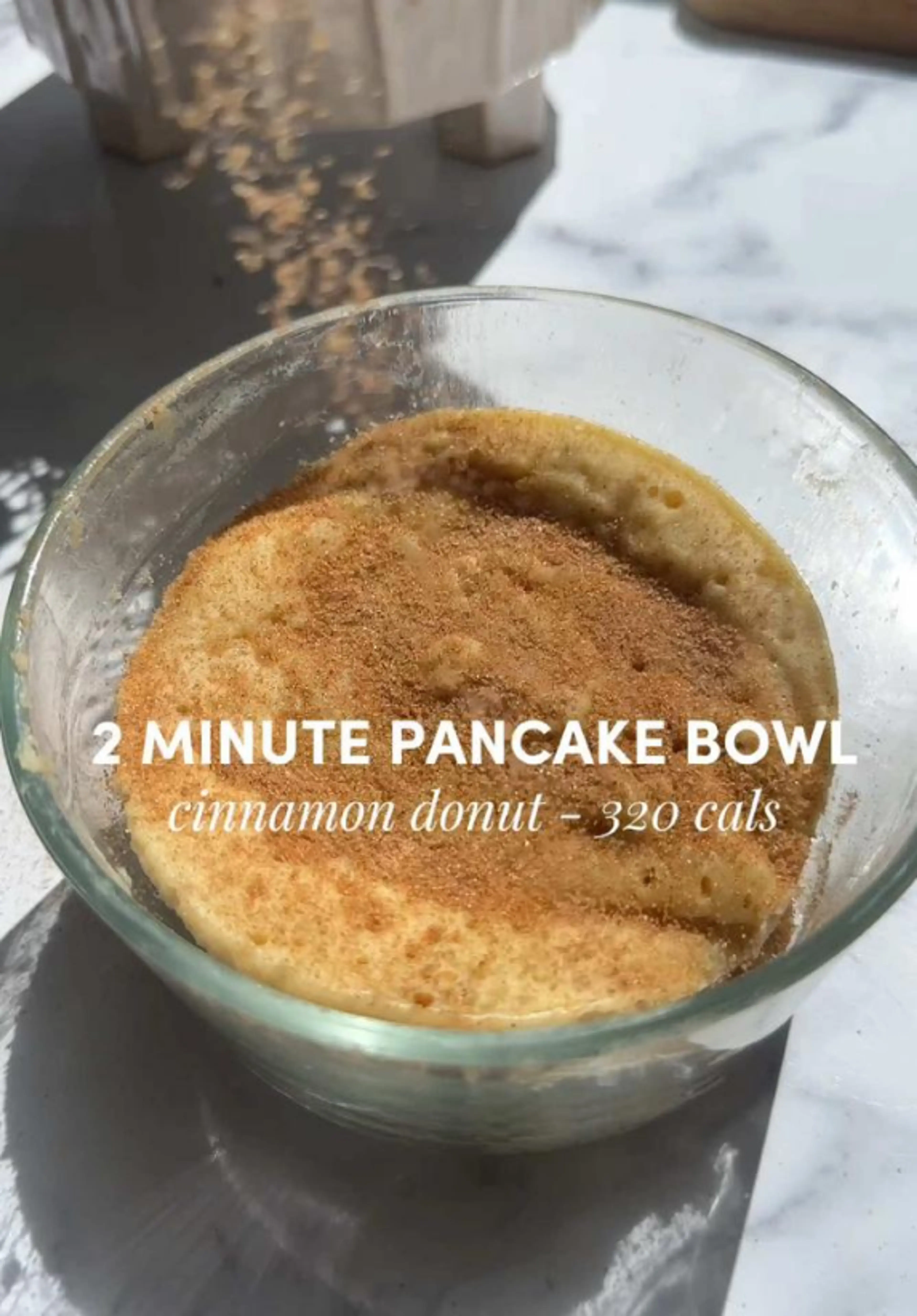 2 Minute Pancake Bowl - Cinnamon Donut Edition