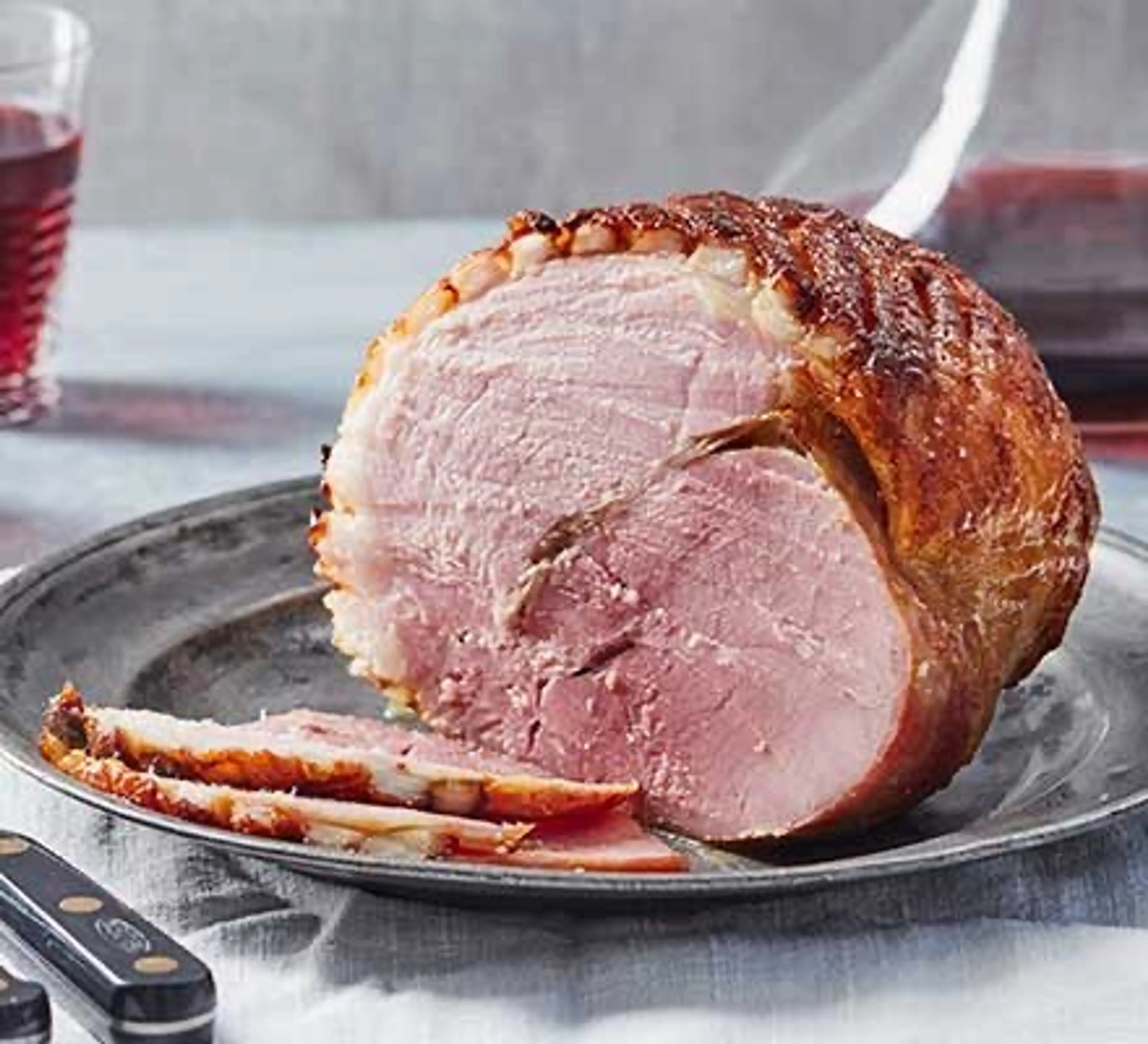 Honey-glazed ham