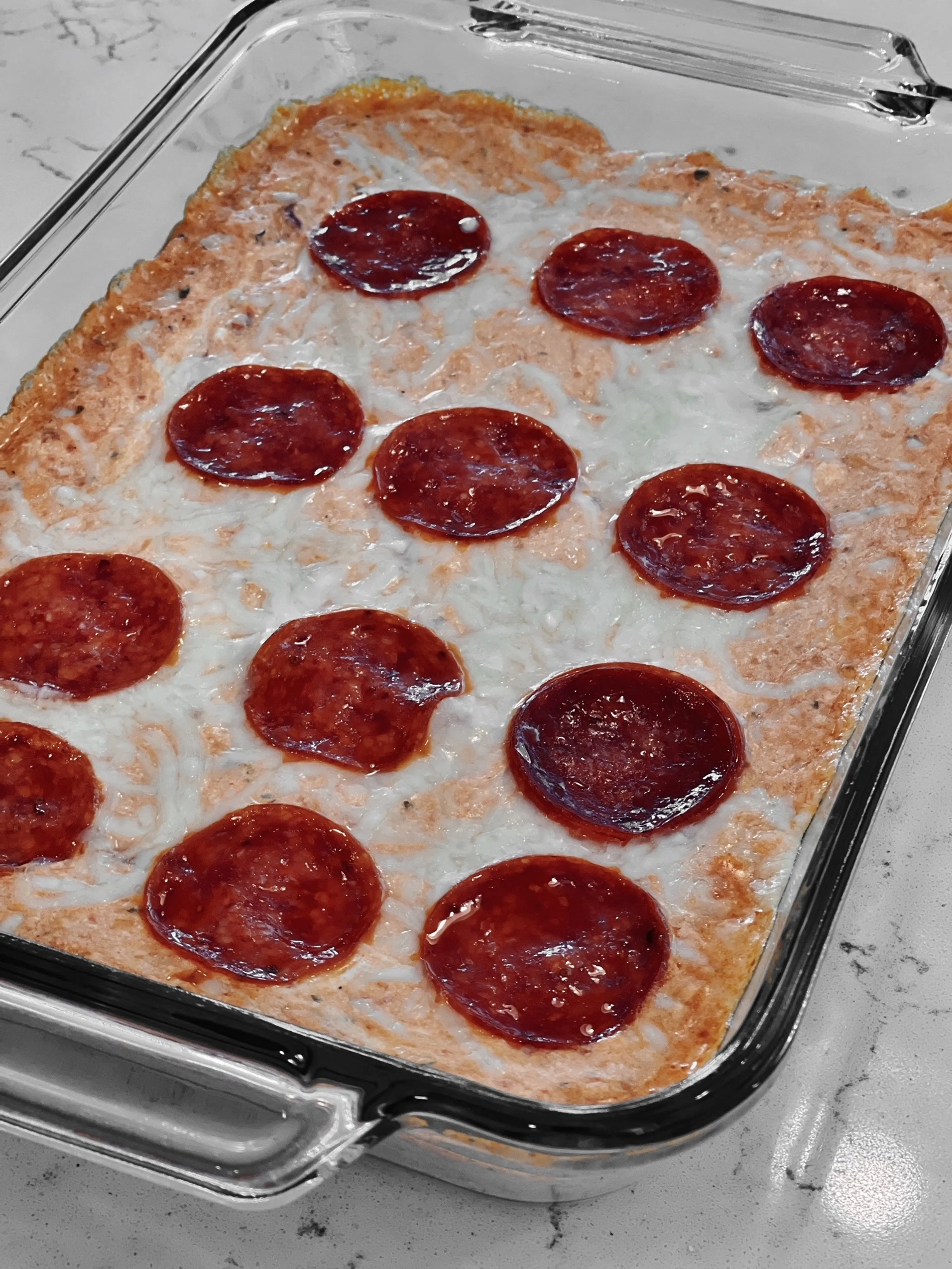 Cottage Cheese Pizza Dip ~ Simple High Protein Snack