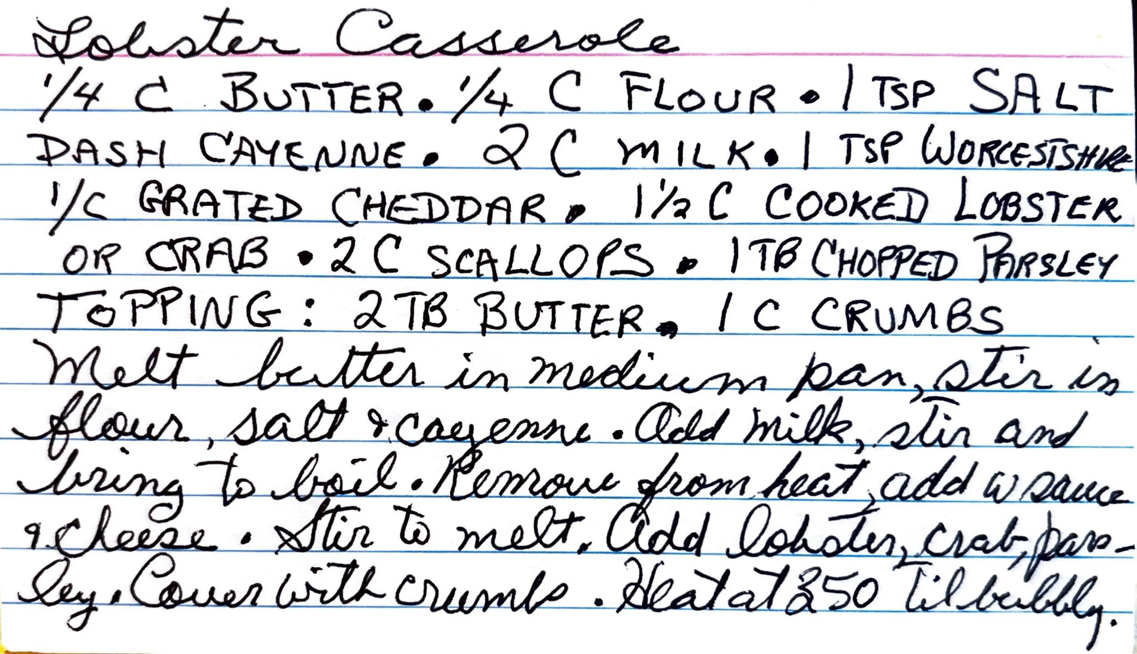 Lobster Casserole