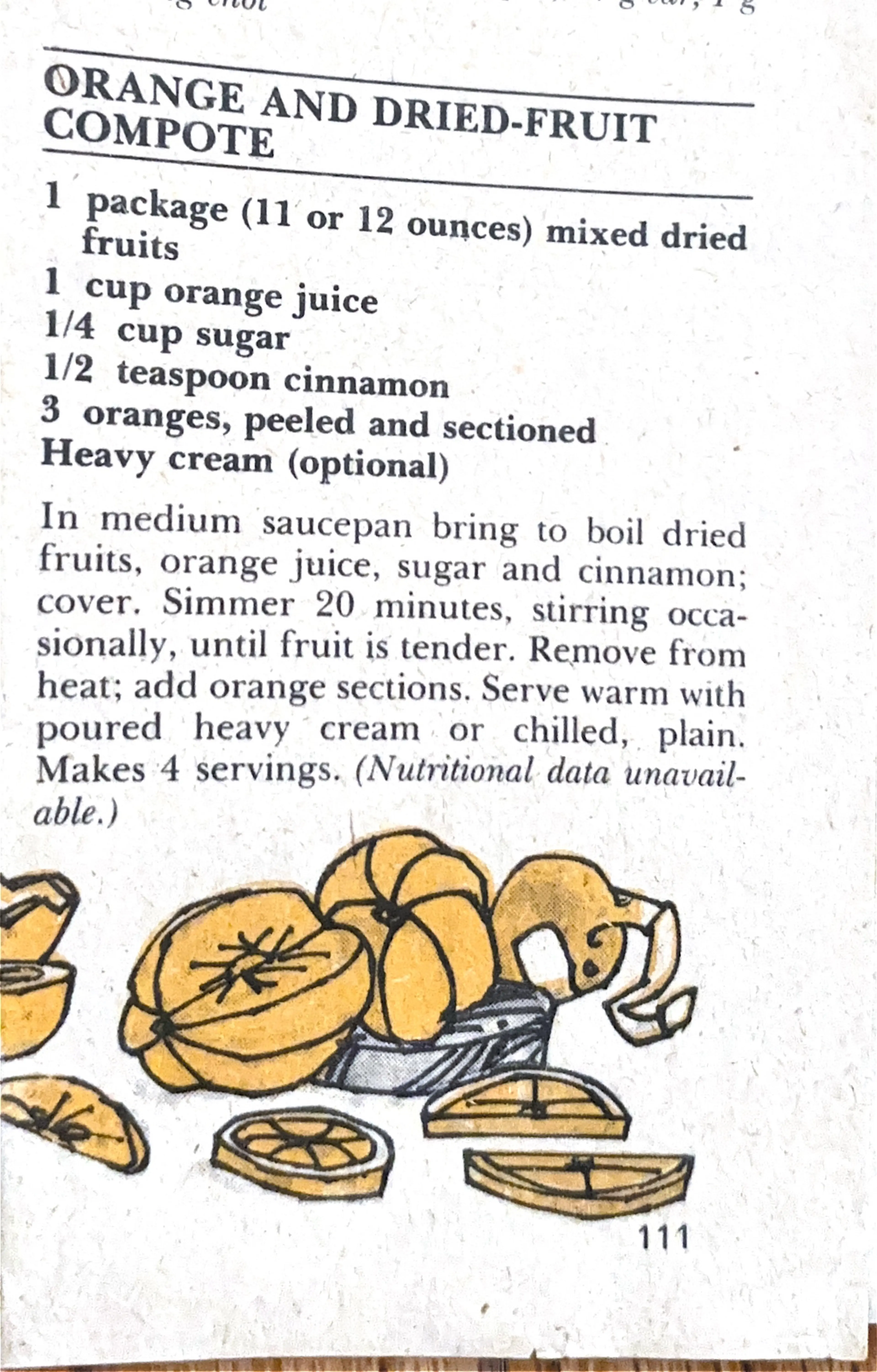 Orange And Dried Fruit Compote