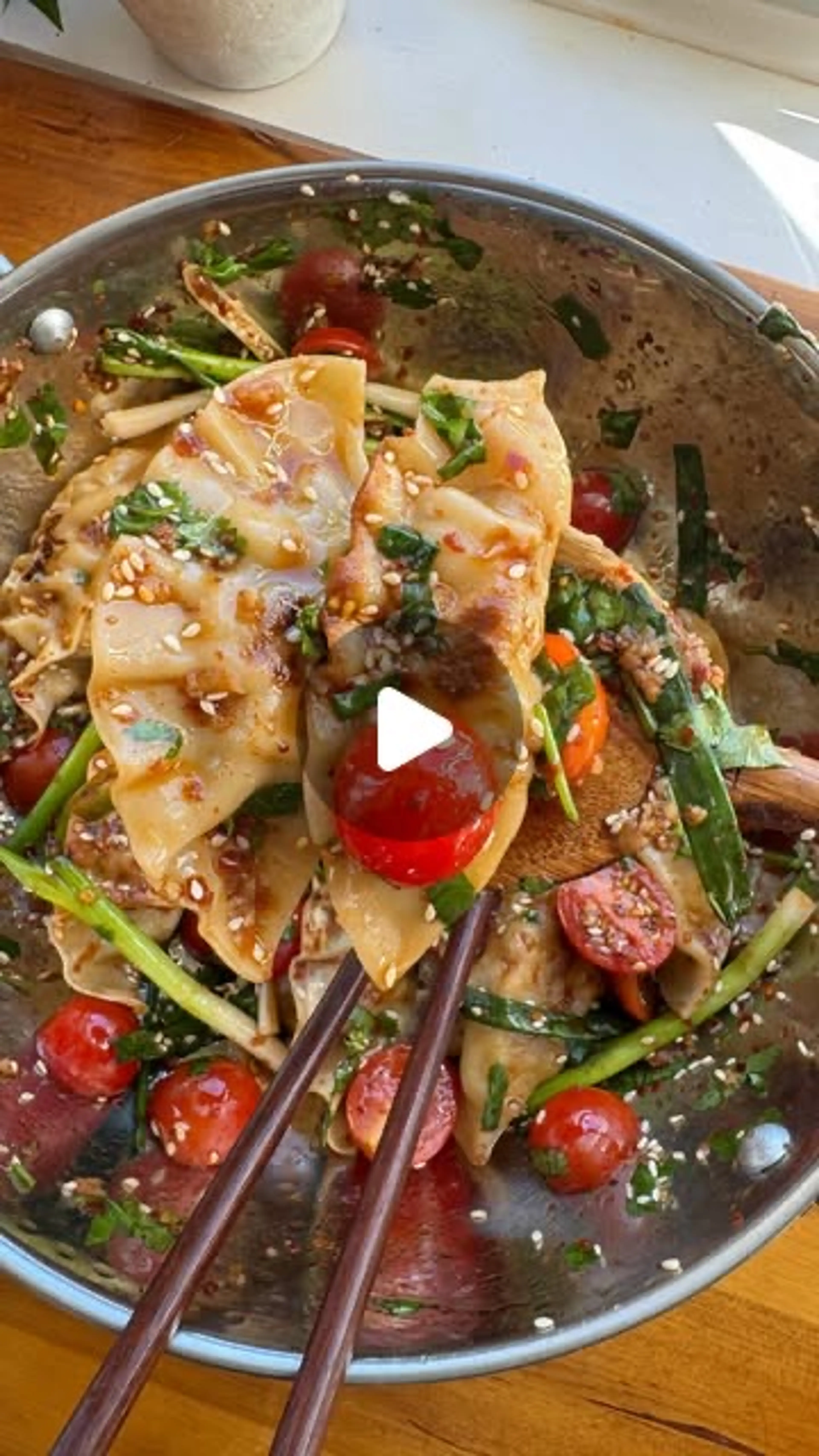 Viral Dumpling Salad - Appetizer or Snack