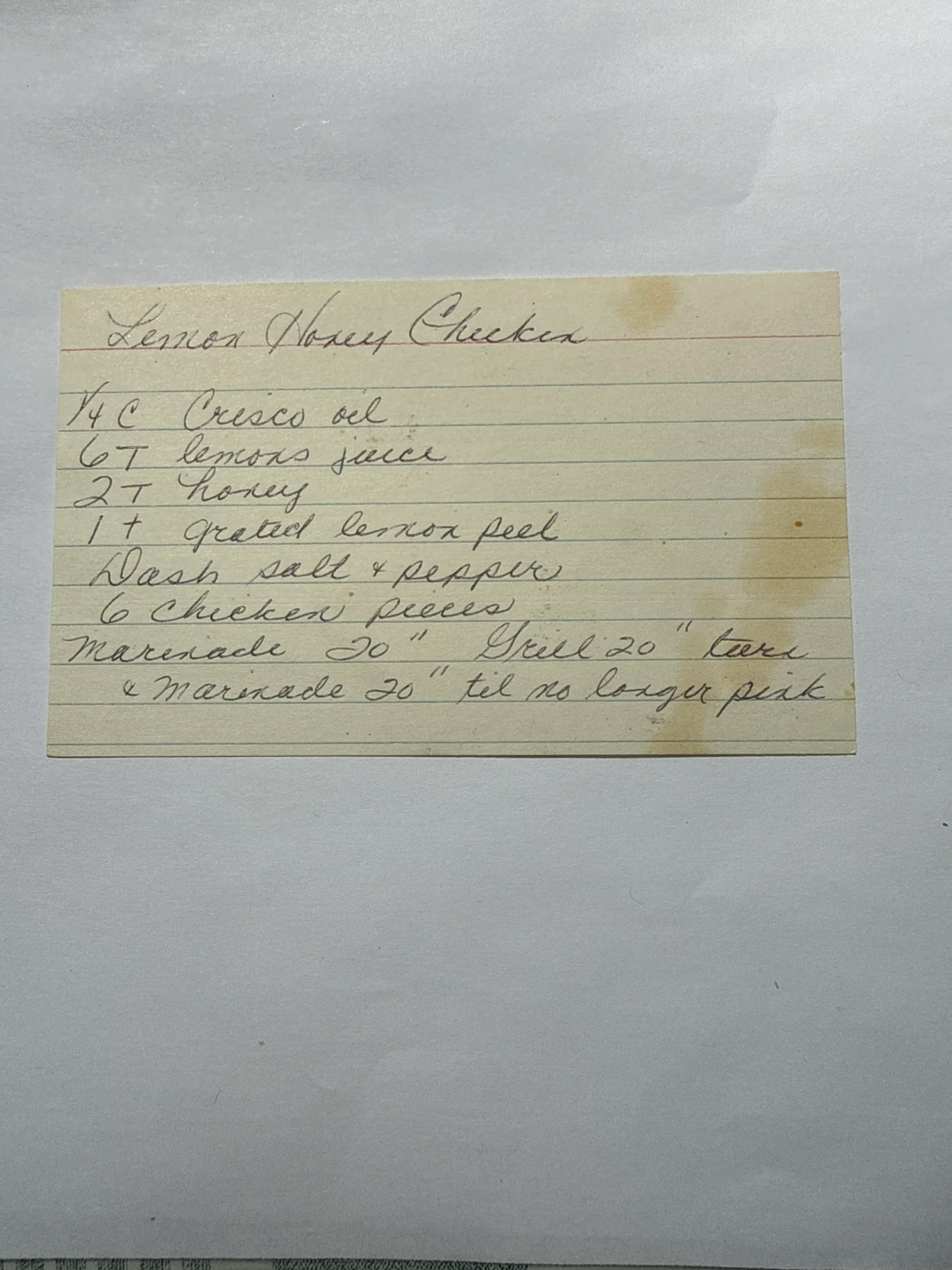 Lemon Honey Chicken