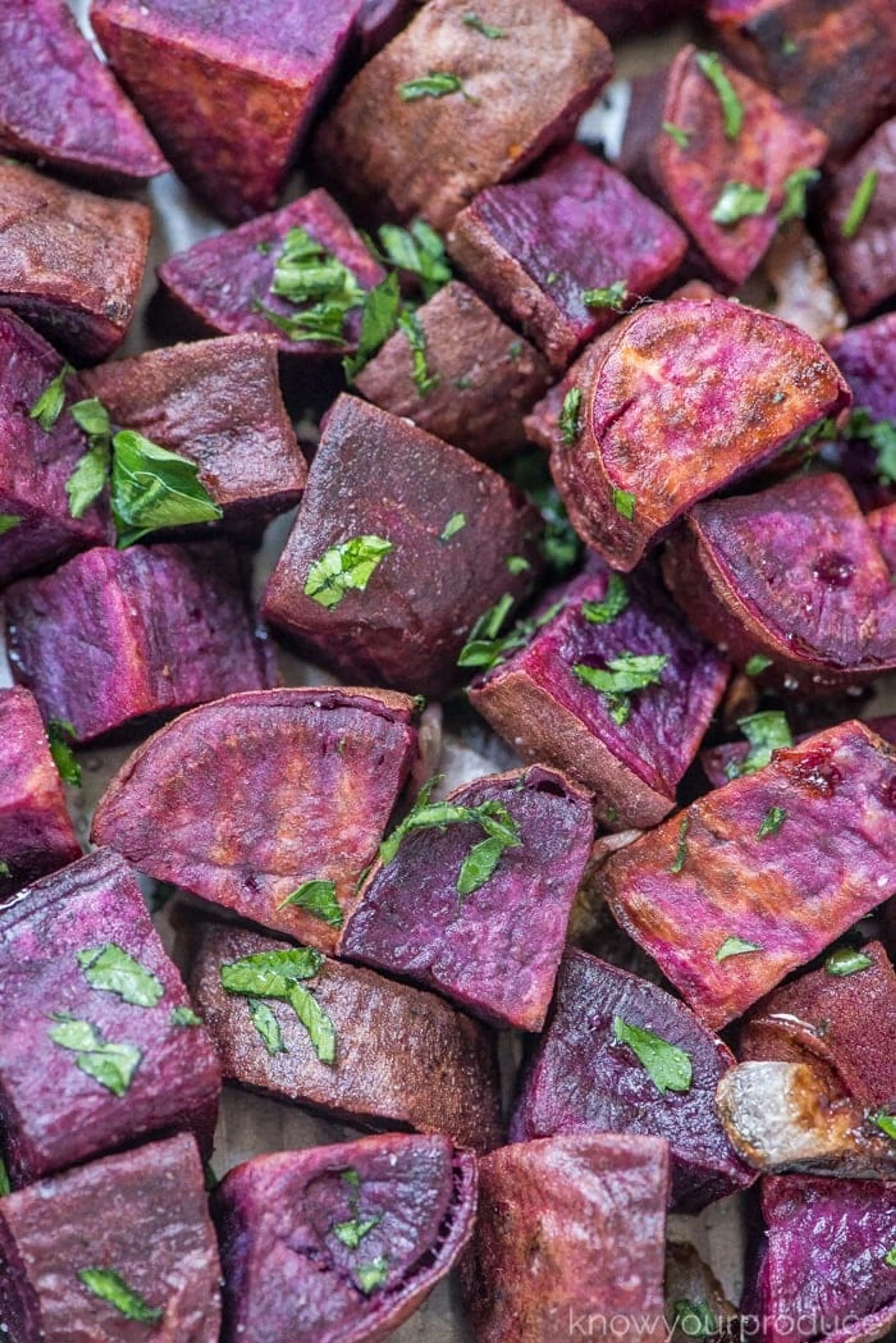 Roasted Purple Sweet Potatoes