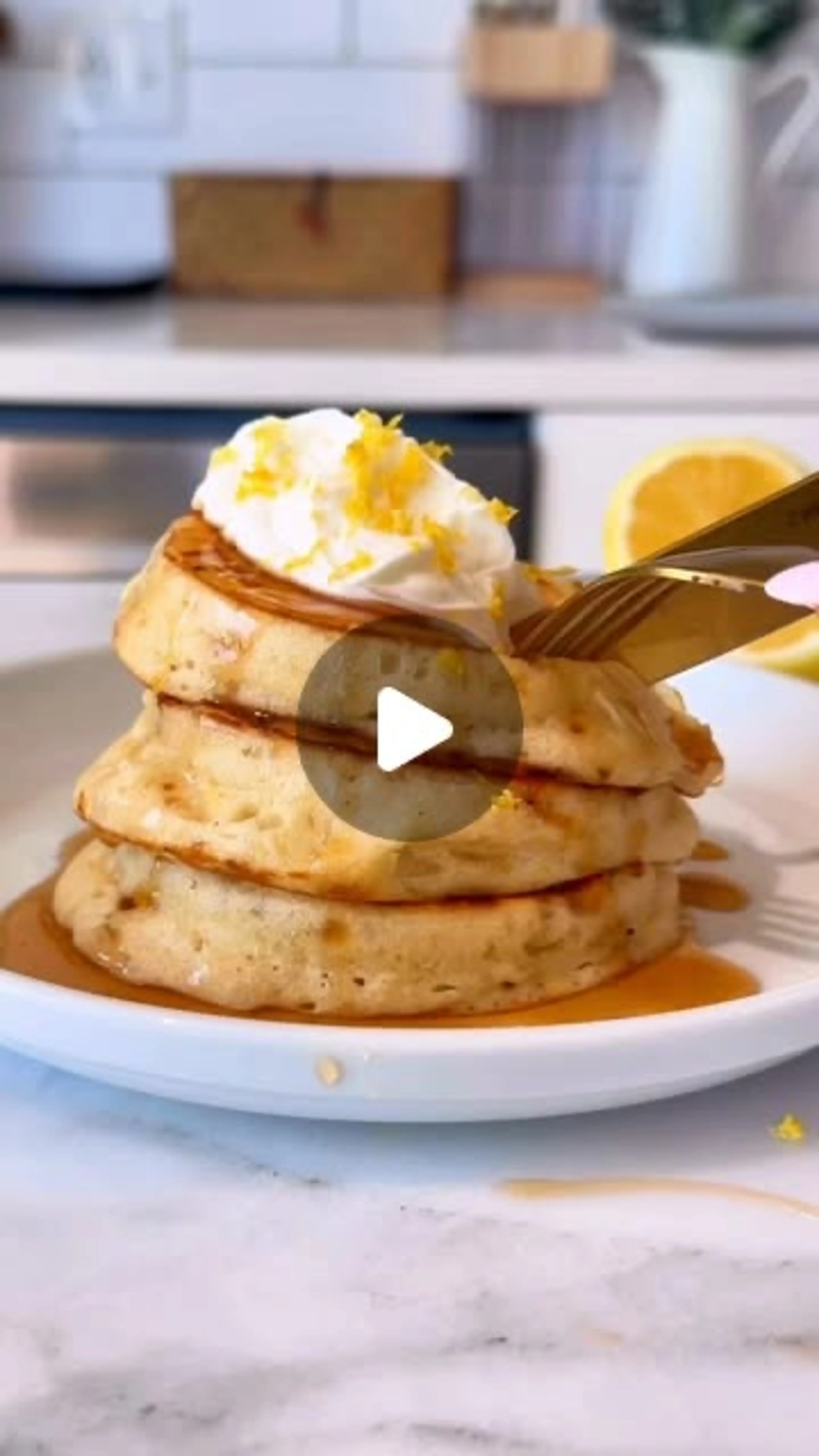 Lemon Cottage Cheese Pancakes