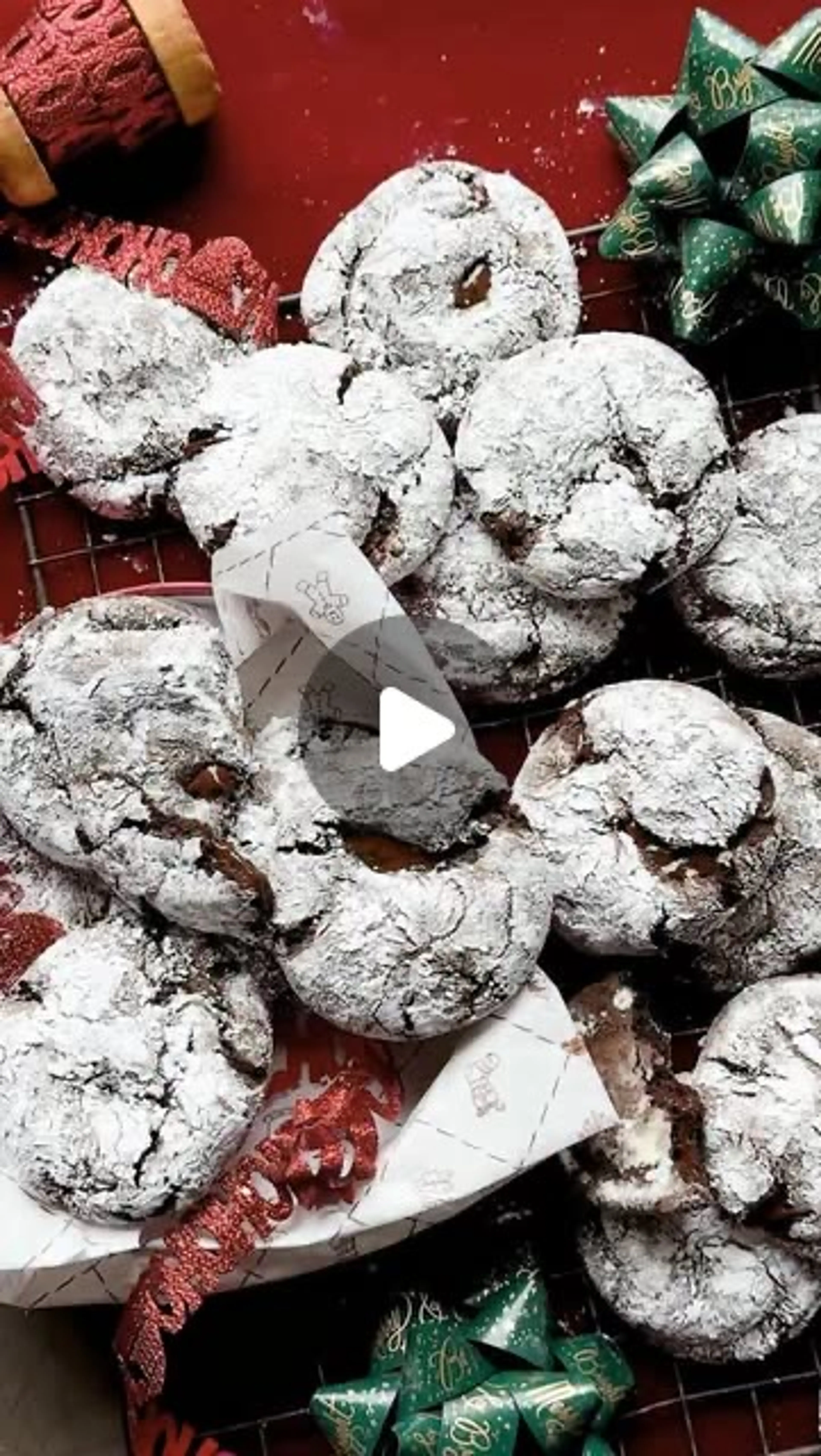 Gooey Chocolate Crinkle Cookies. Rich, Fudgy, and Irresistib