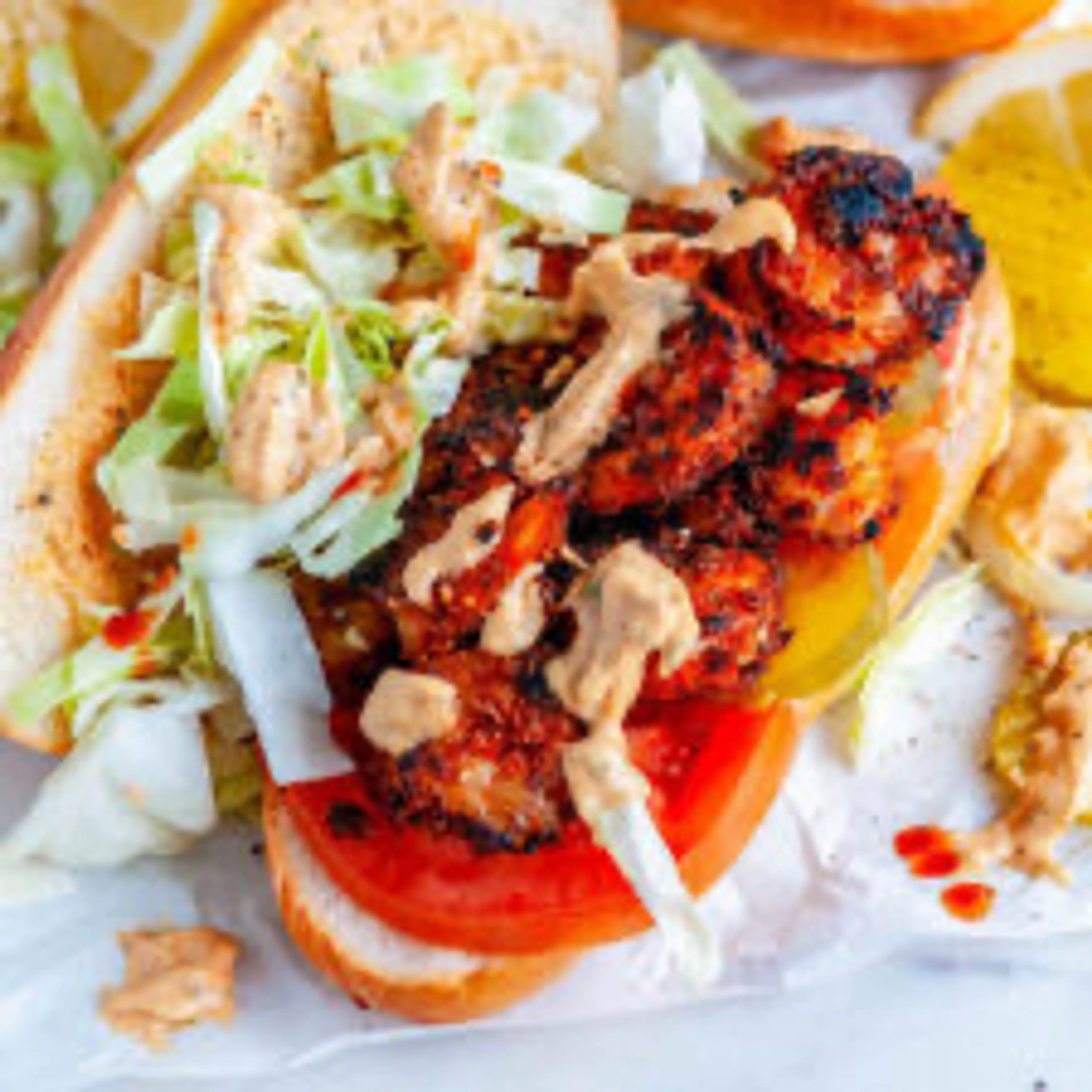 Blackened Shrimp Po Boys