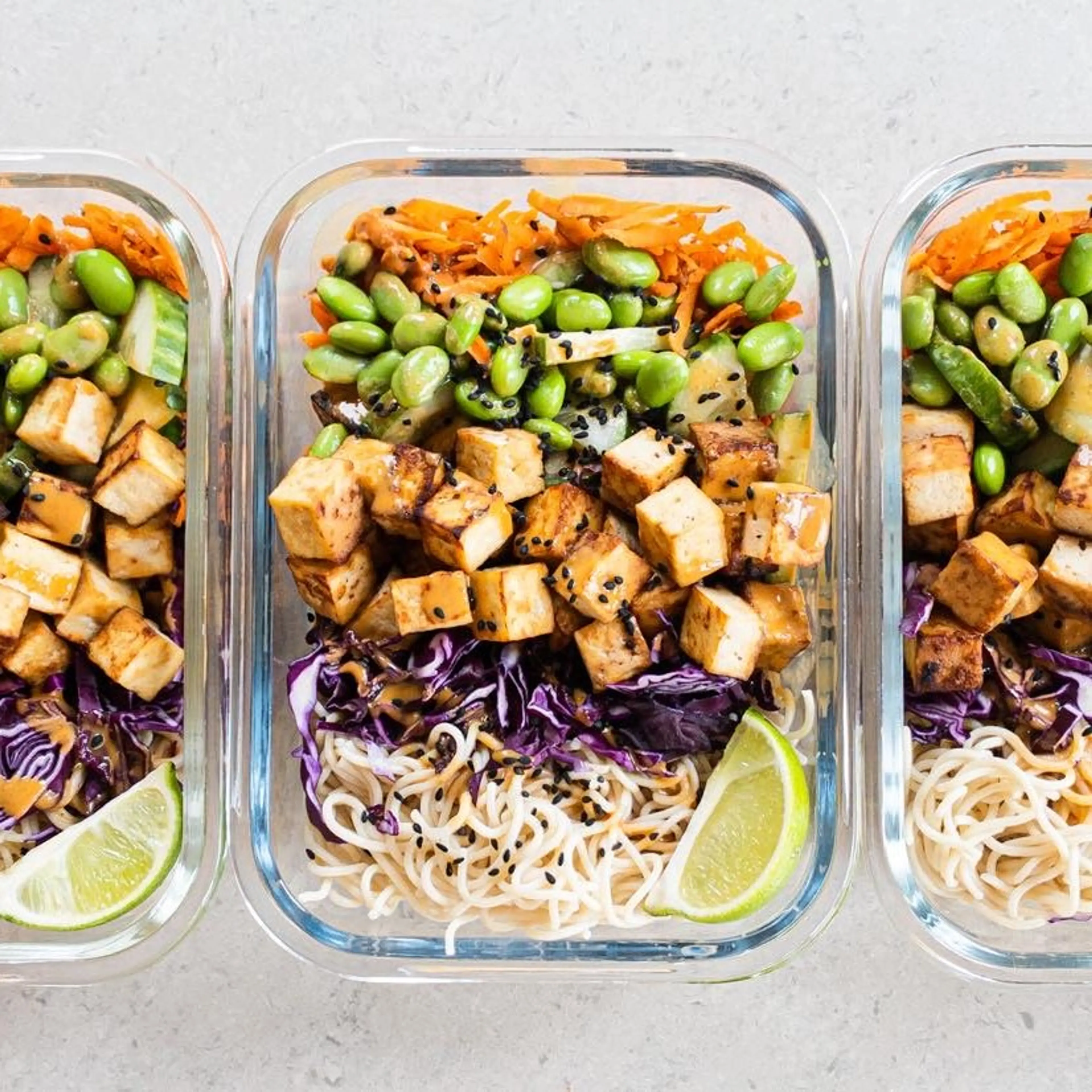 Summer Roll Bowl Meal Prep (high protein & vegan)